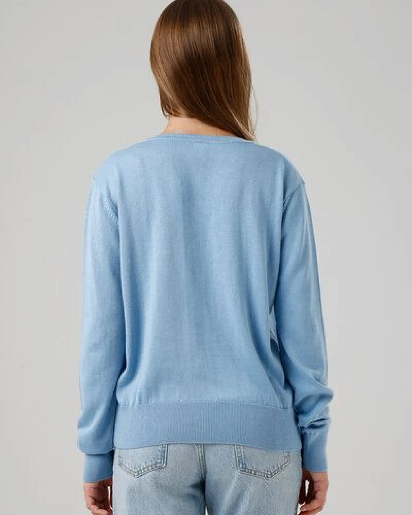 GORG Damen Strickpullover mit V-Ausschnitt – Ansicht 2