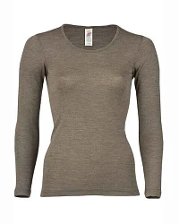 Produktseite: Engel Natur Damen-Shirt Langarm Unterhemd Schurwolle Seide