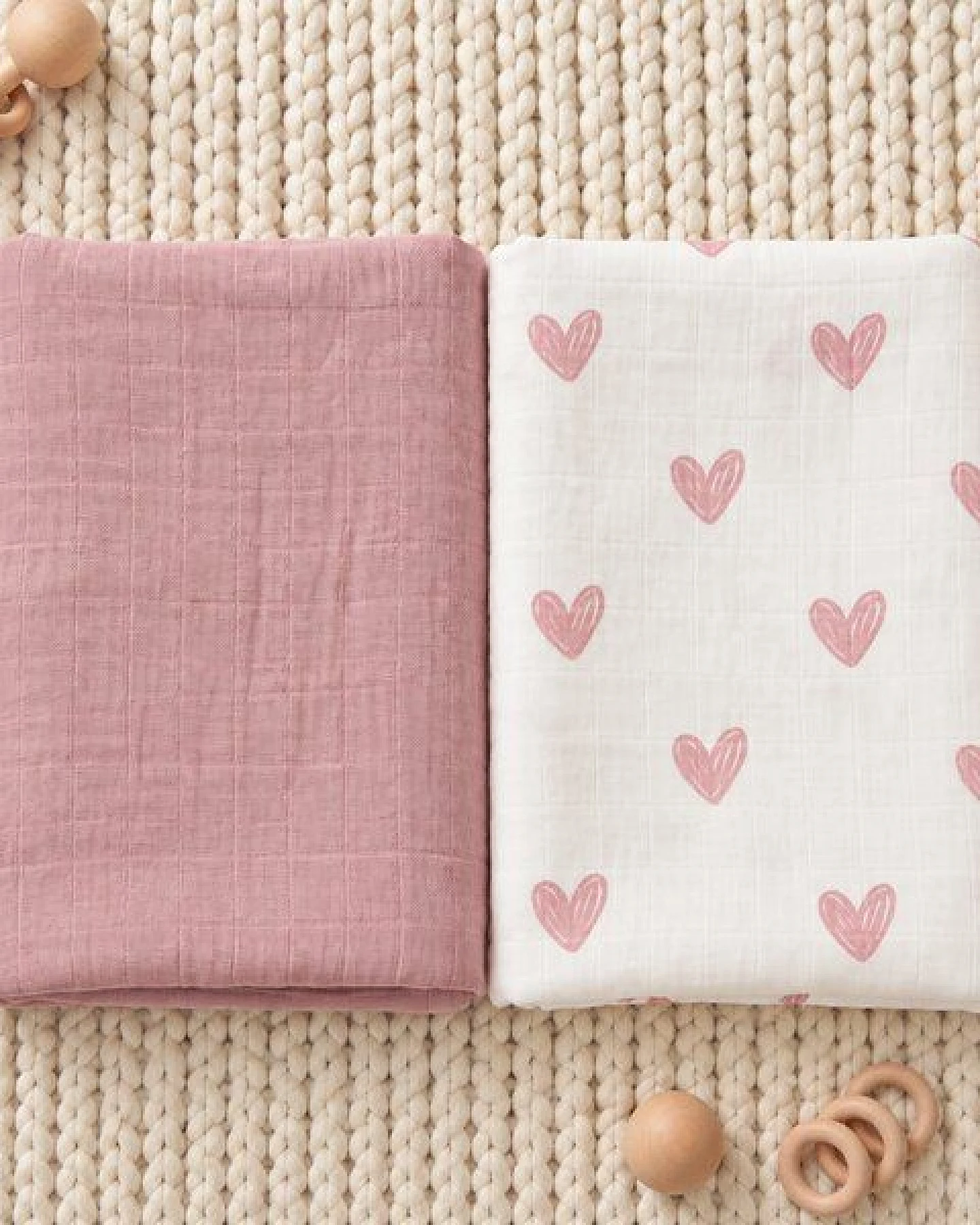 Bebekevi Spucktuch - Multitücher - Decke Müsselin 80 × 90 cm - 2er set - 100 % Baumwolle – Ansicht 4