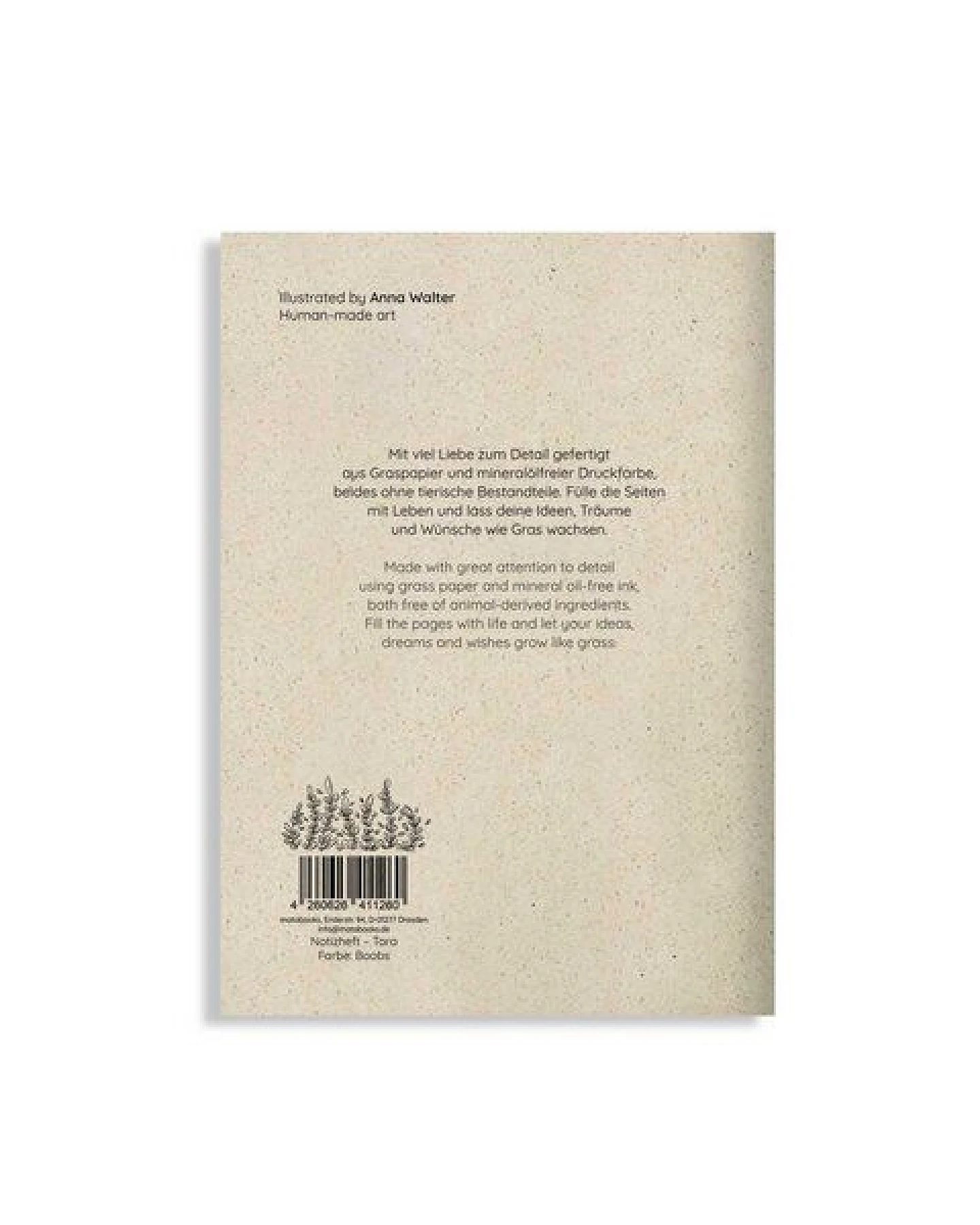 matabooks® Notizheft A5 blanko aus Graspapier – Tara – Ansicht 3