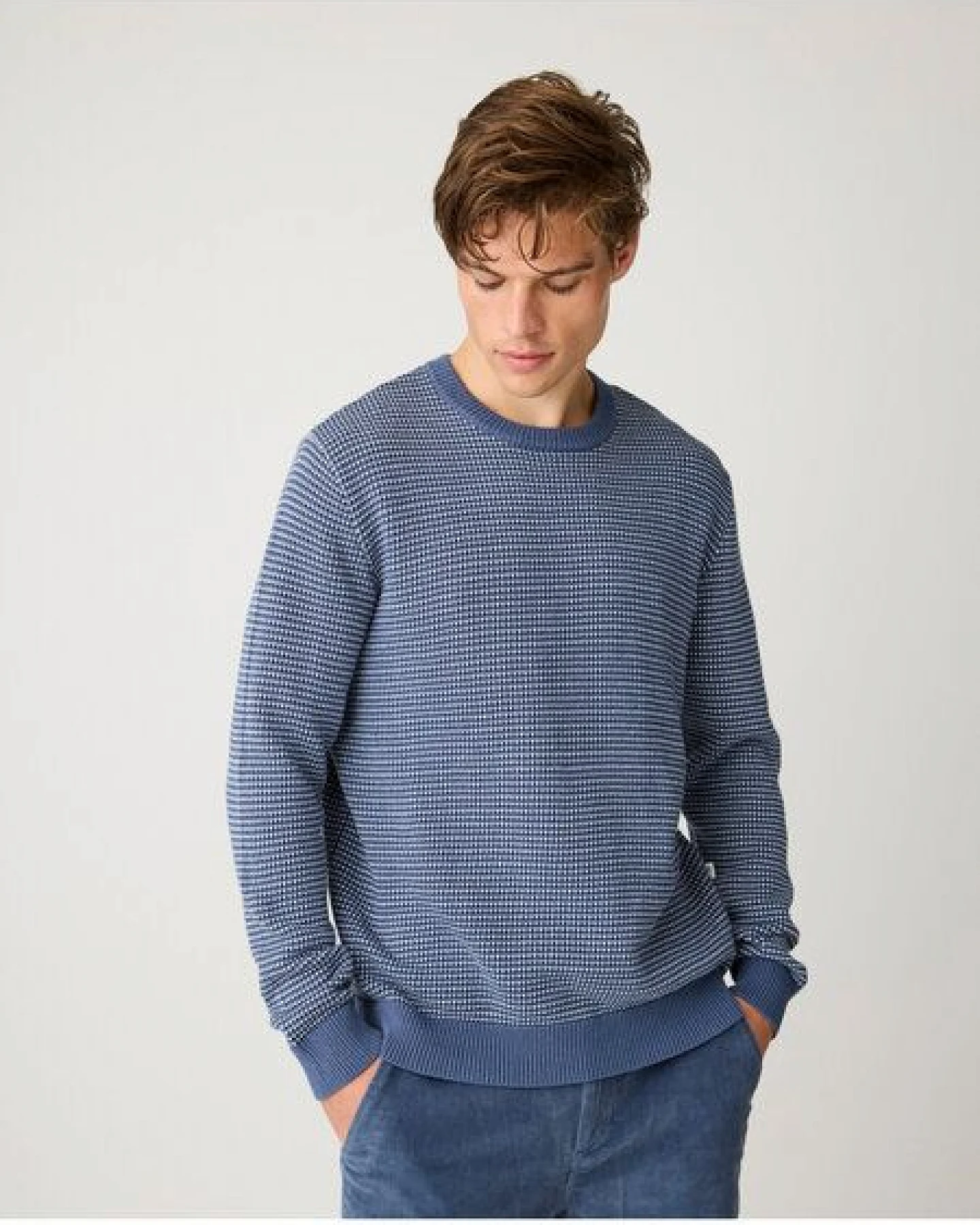 KnowledgeCotton Apparel Strickpullover Jacquard crew neck sweater – Ansicht 3