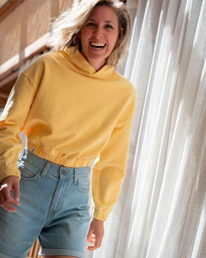 Vresh Clothing Valeria - Crop Hoodie aus Biobaumwolle