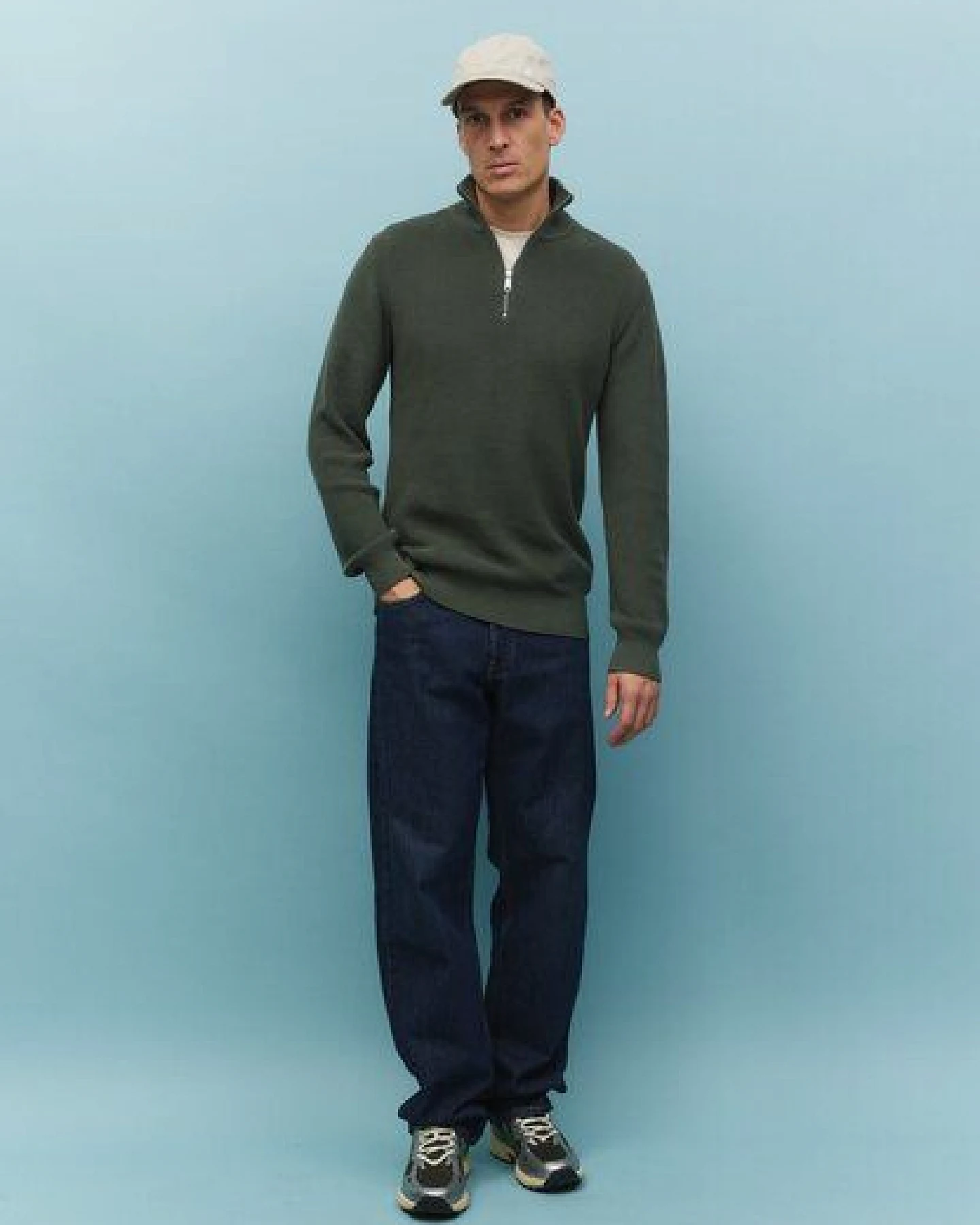 Herren Stricktroyer aus Baumwolle - HELANTIUM - recolution – Ansicht 3