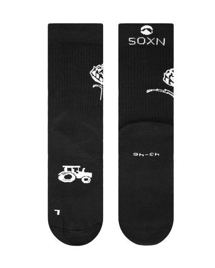SOXN KOLA SCHWARZ ODER LILA / Traktor Socken aus Bio-Baumwolle / Made in Germany