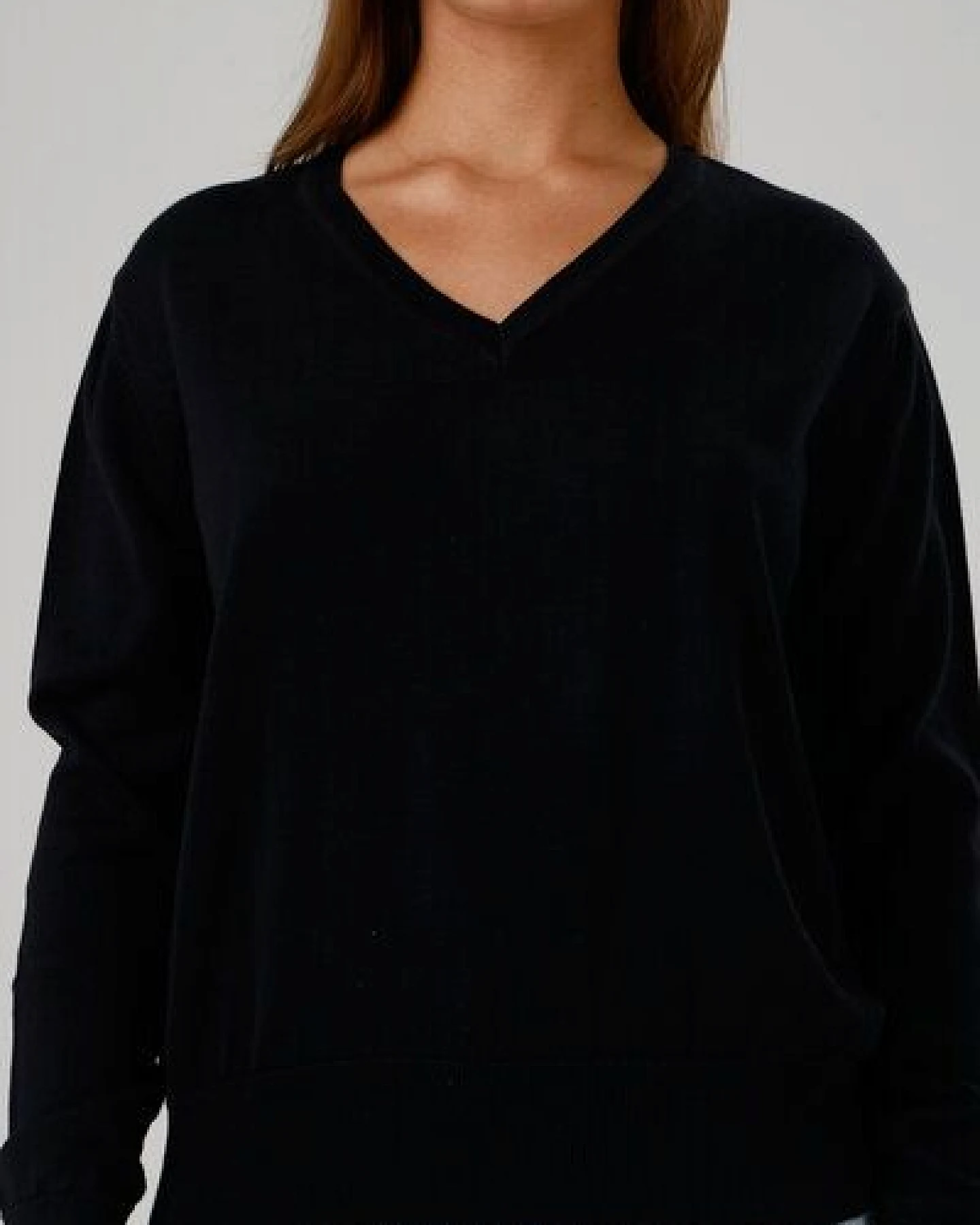 GORG Damen Strickpullover mit V-Ausschnitt – Ansicht 2