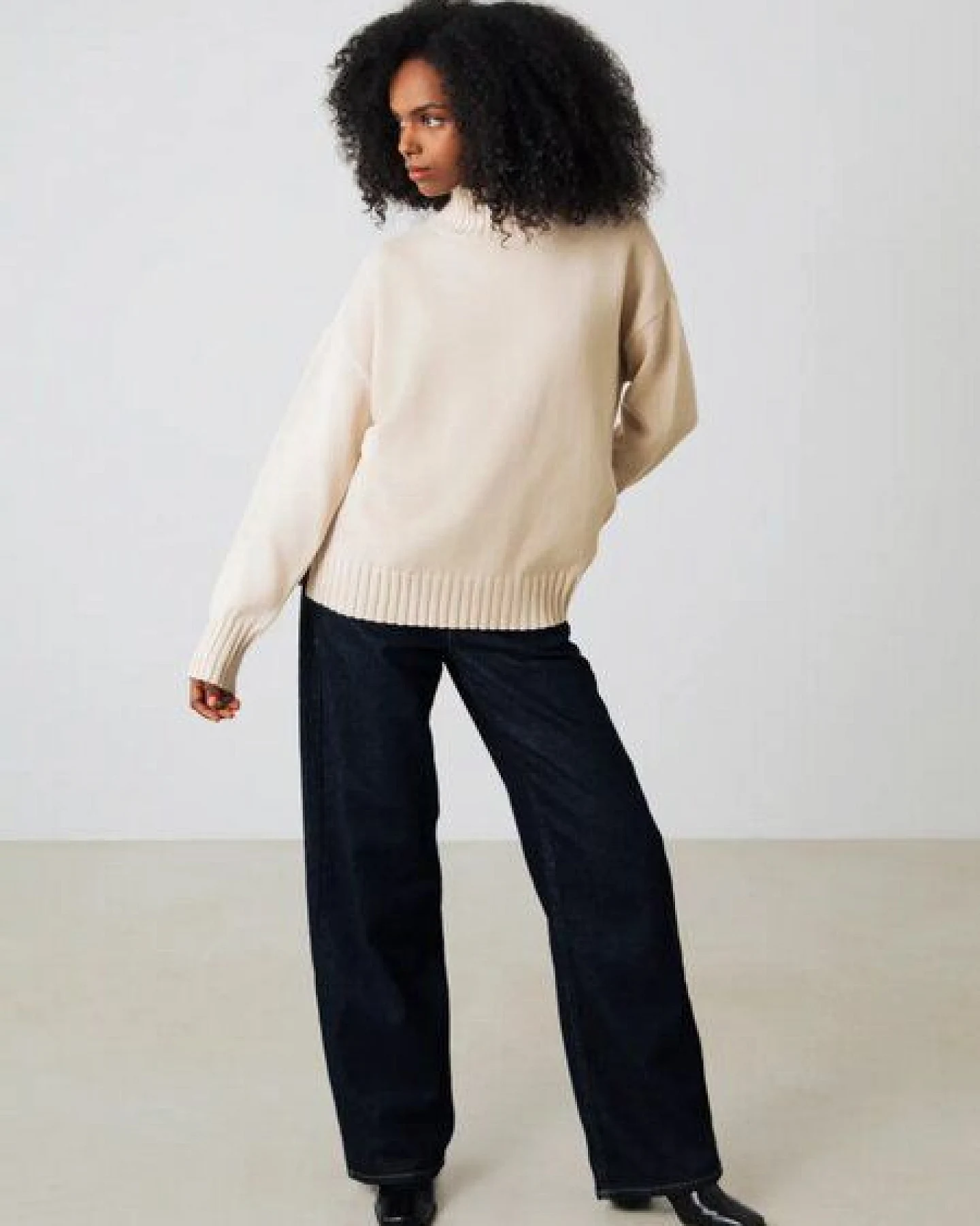Honest Basics Damen Mock-Pullover aus Bio-Baumwolle – Ansicht 3