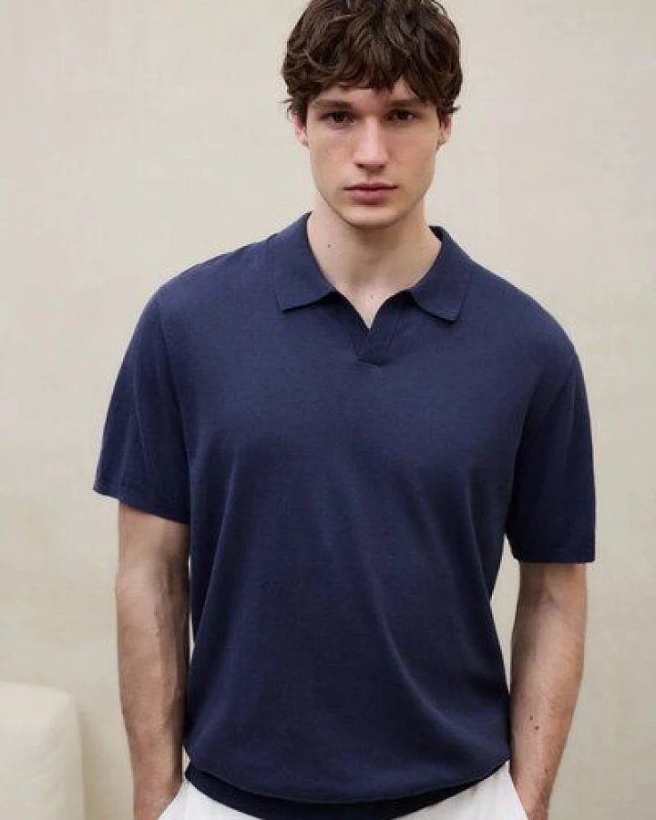 ECOALF Polo T-Shirt Olmo aus Bio-Baumwolle und Leinen