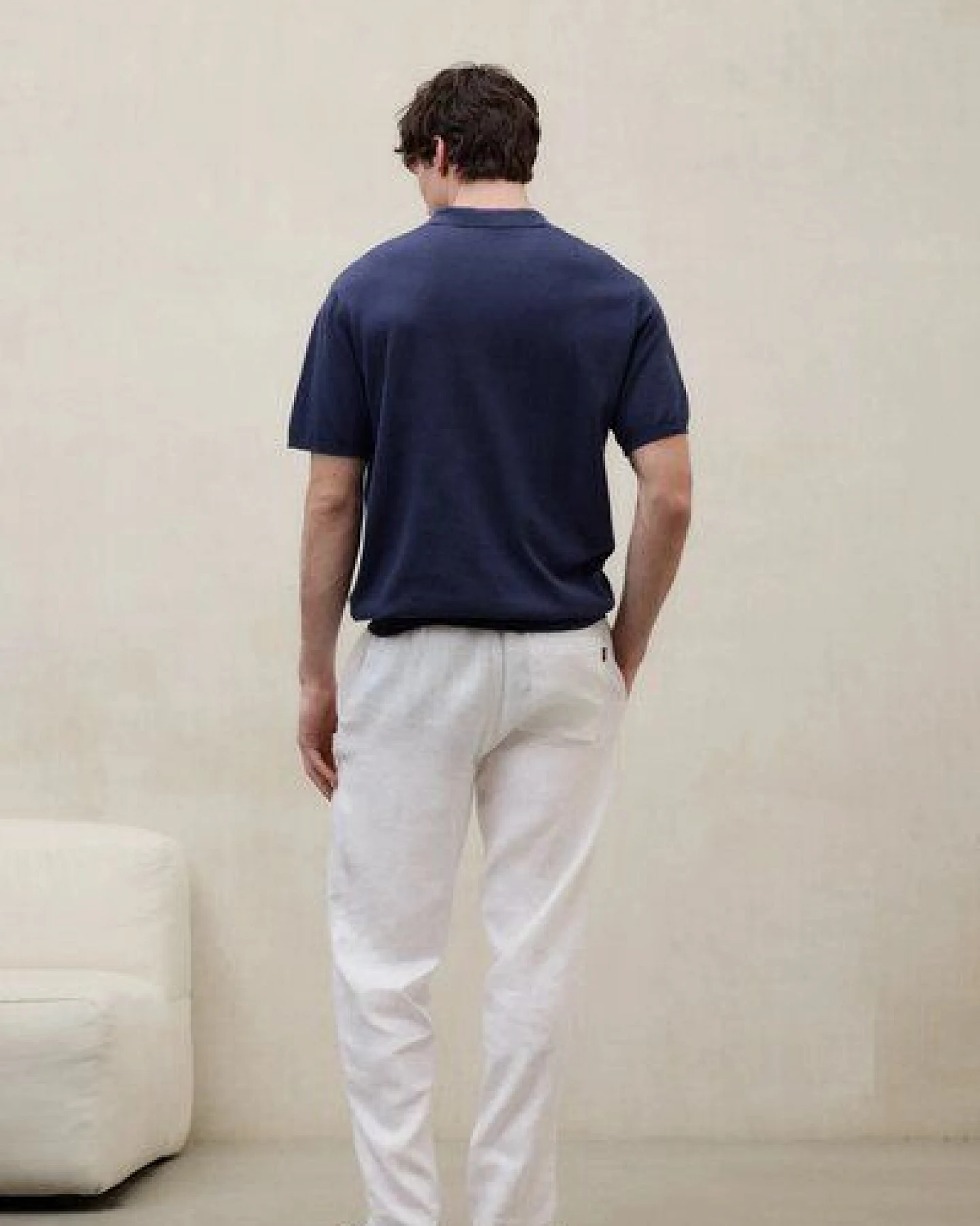 ECOALF Polo T-Shirt Olmo aus Bio-Baumwolle und Leinen – Ansicht 3