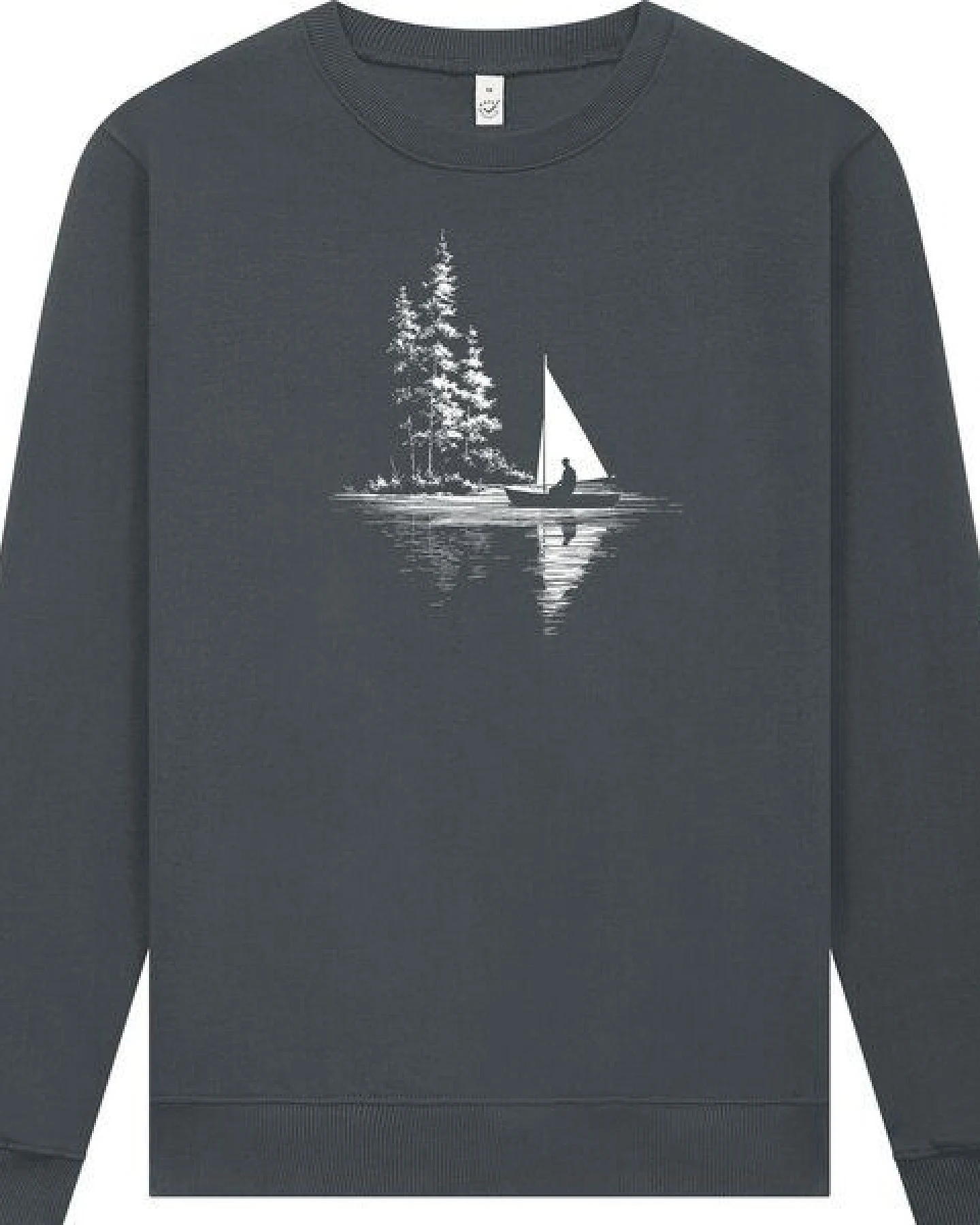 Spreecult Segelboot- Unisex Sweatshirt - Bio und Fair - Wald Natur Nacht – Ansicht 2
