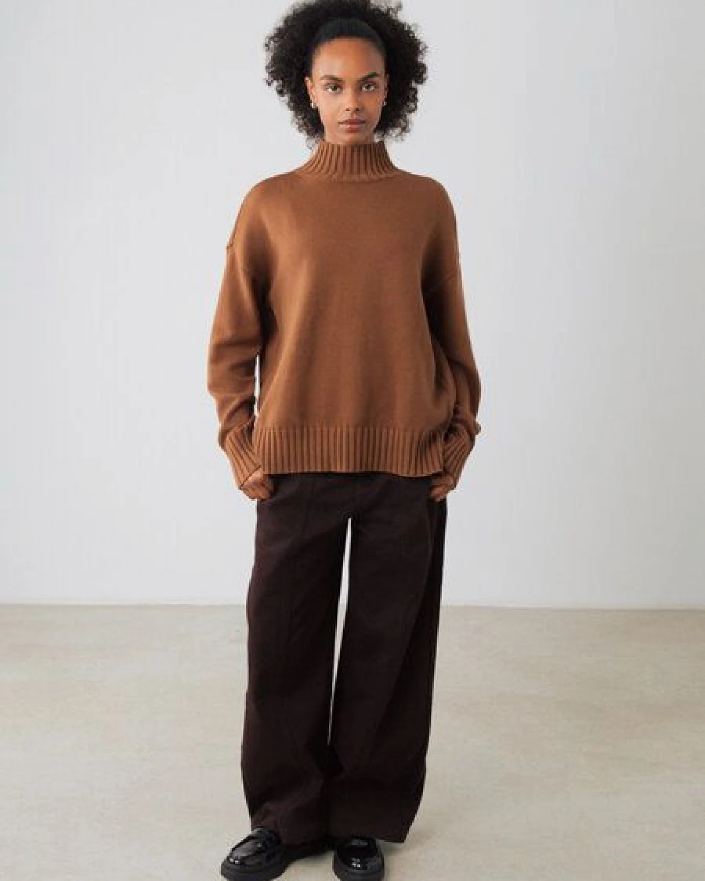 Honest Basics Damen Mock-Pullover aus Bio-Baumwolle – Ansicht 3