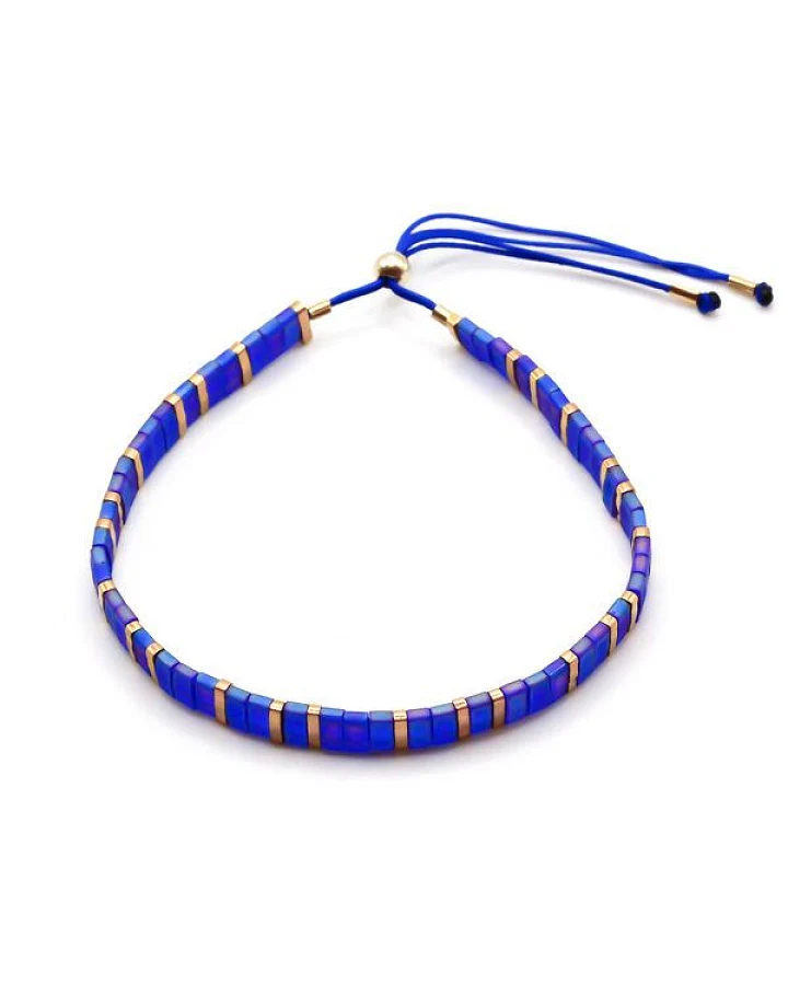 juni Blaues Armband "Royal Marina" - optional als Set mit Perlenarmband cremeweiss