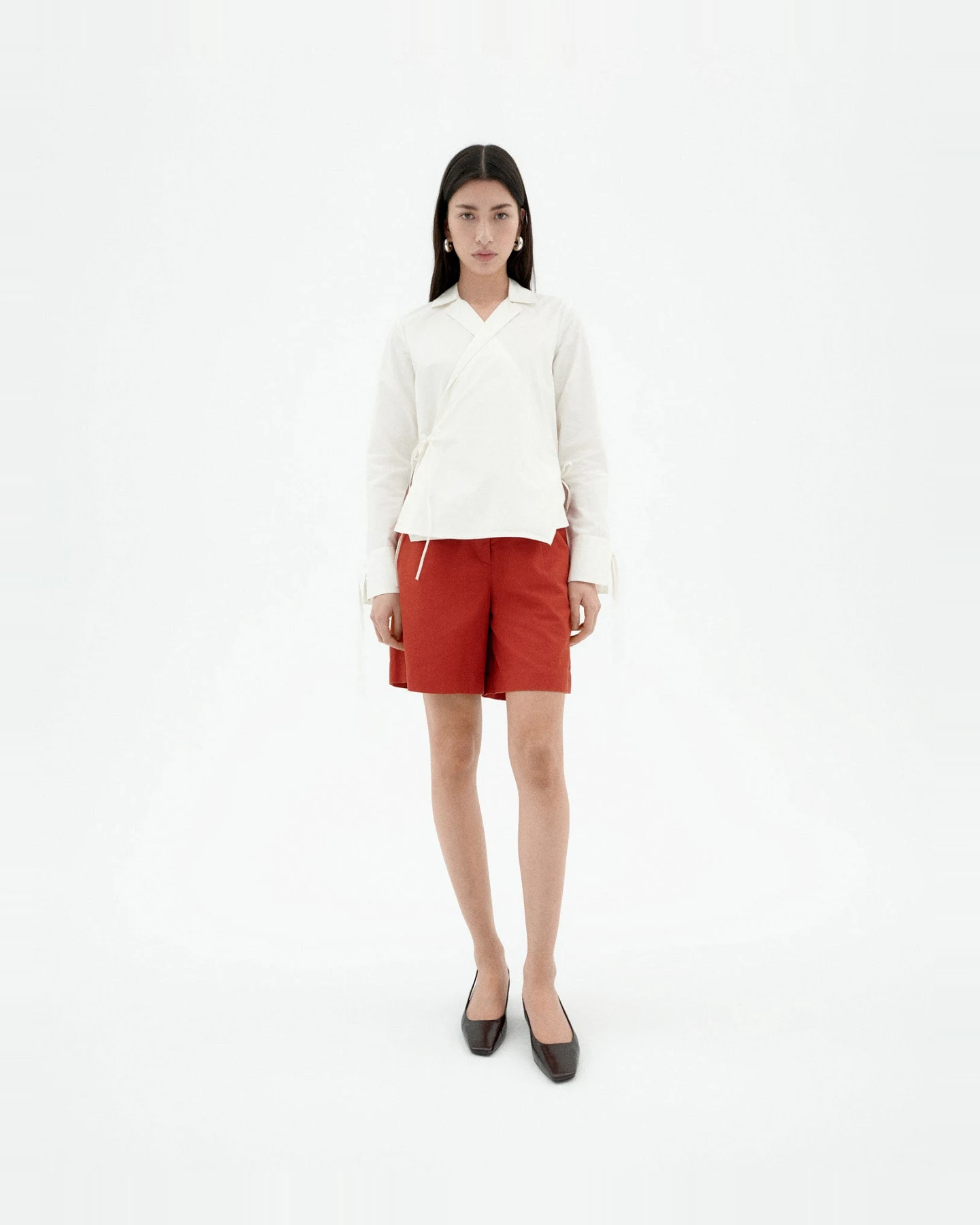Thinking MU Damen vegan Wickelbluse Lenie Weiß – Ansicht 2