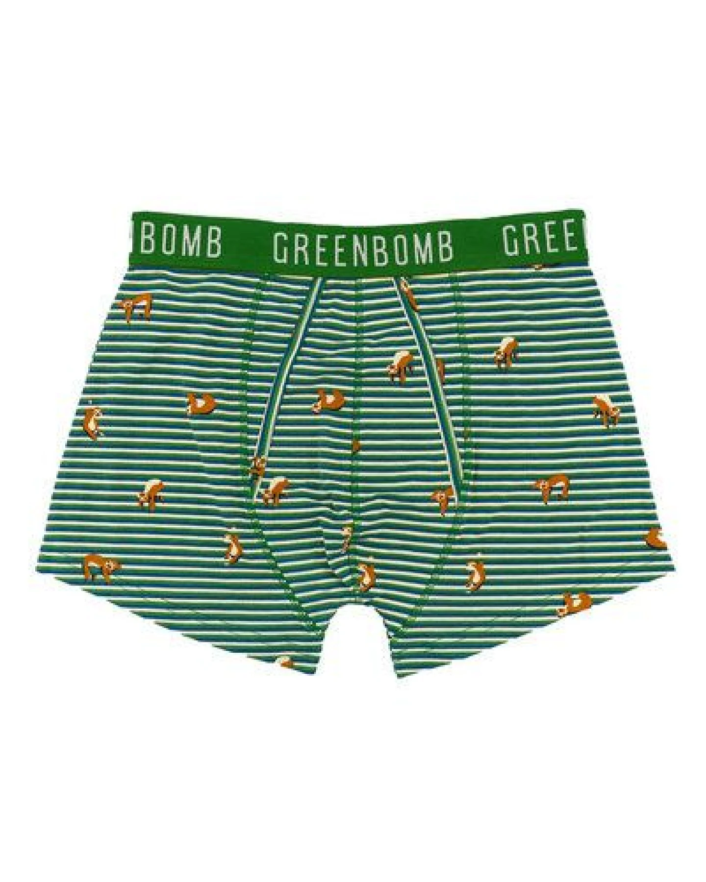 GREENBOMB Animal Sloth Trunk - Figurbetonte Trunk aus Bio-Baumwoll Mix / hochwertiger Print / GOTS / Fair & Vegan – Ansicht 3