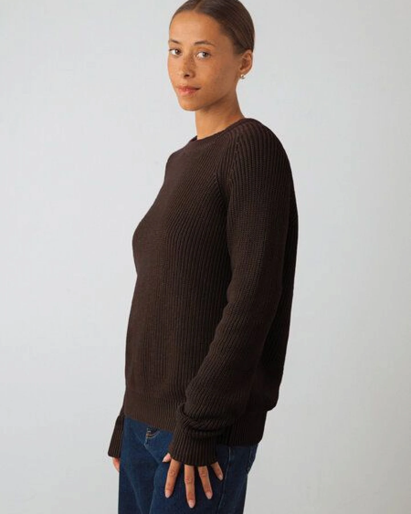 Honest Basics Damen Strickpullover aus 100% Bio-Baumwolle – Ansicht 3