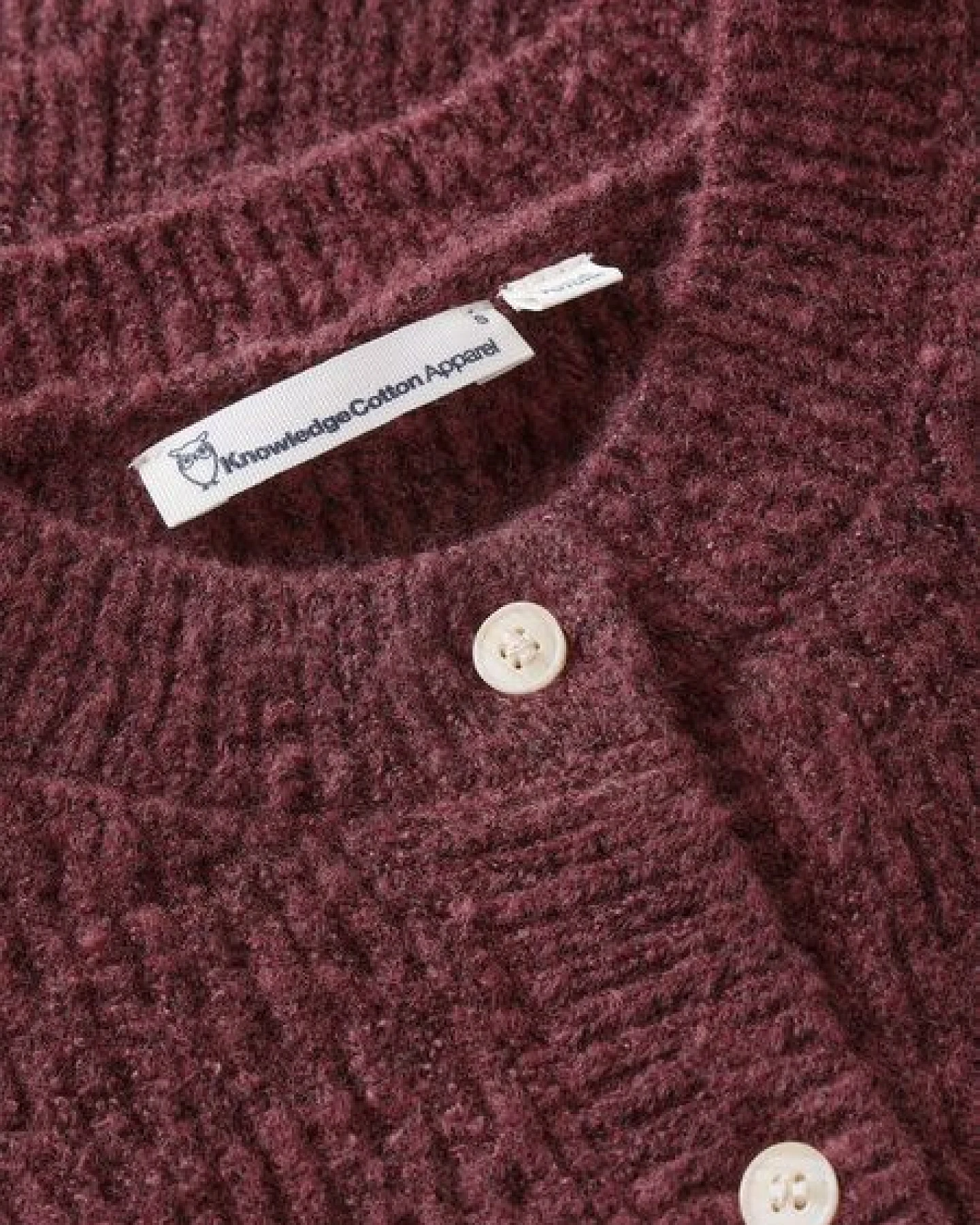 KnowledgeCotton Apparel Strickweste Soufflé yarn – Ansicht 3