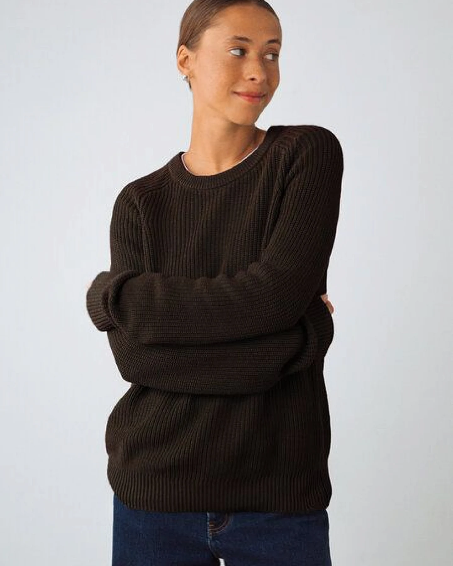 Honest Basics Damen Strickpullover aus 100% Bio-Baumwolle – Ansicht 2