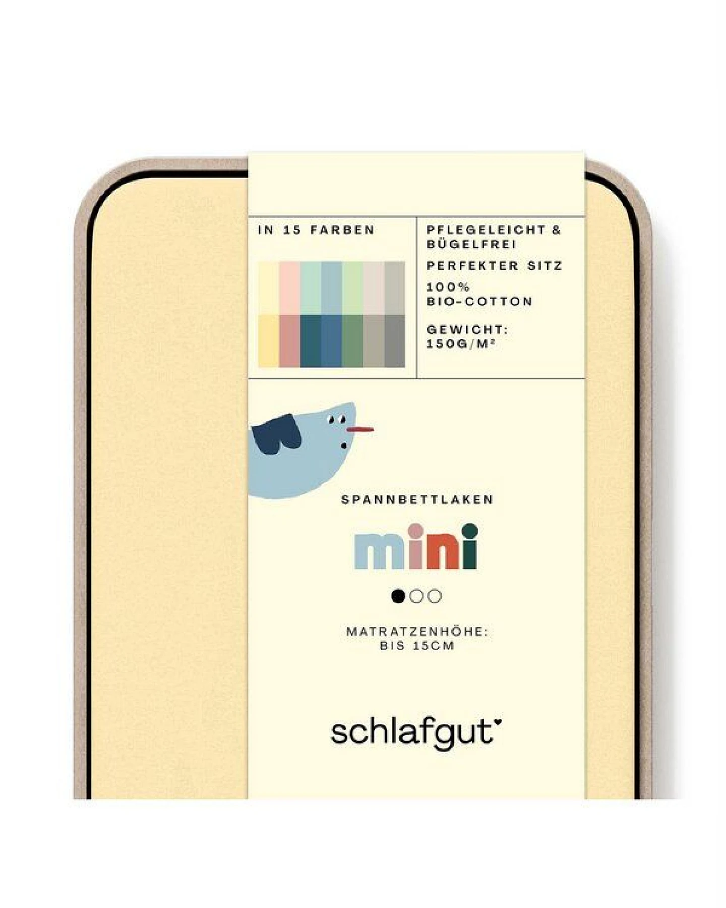 Schlafgut Kinderspannbettlaken Casual Mini - 100% Biobaumwolle - Matratzenhöhe bis 15cm – Ansicht 3
