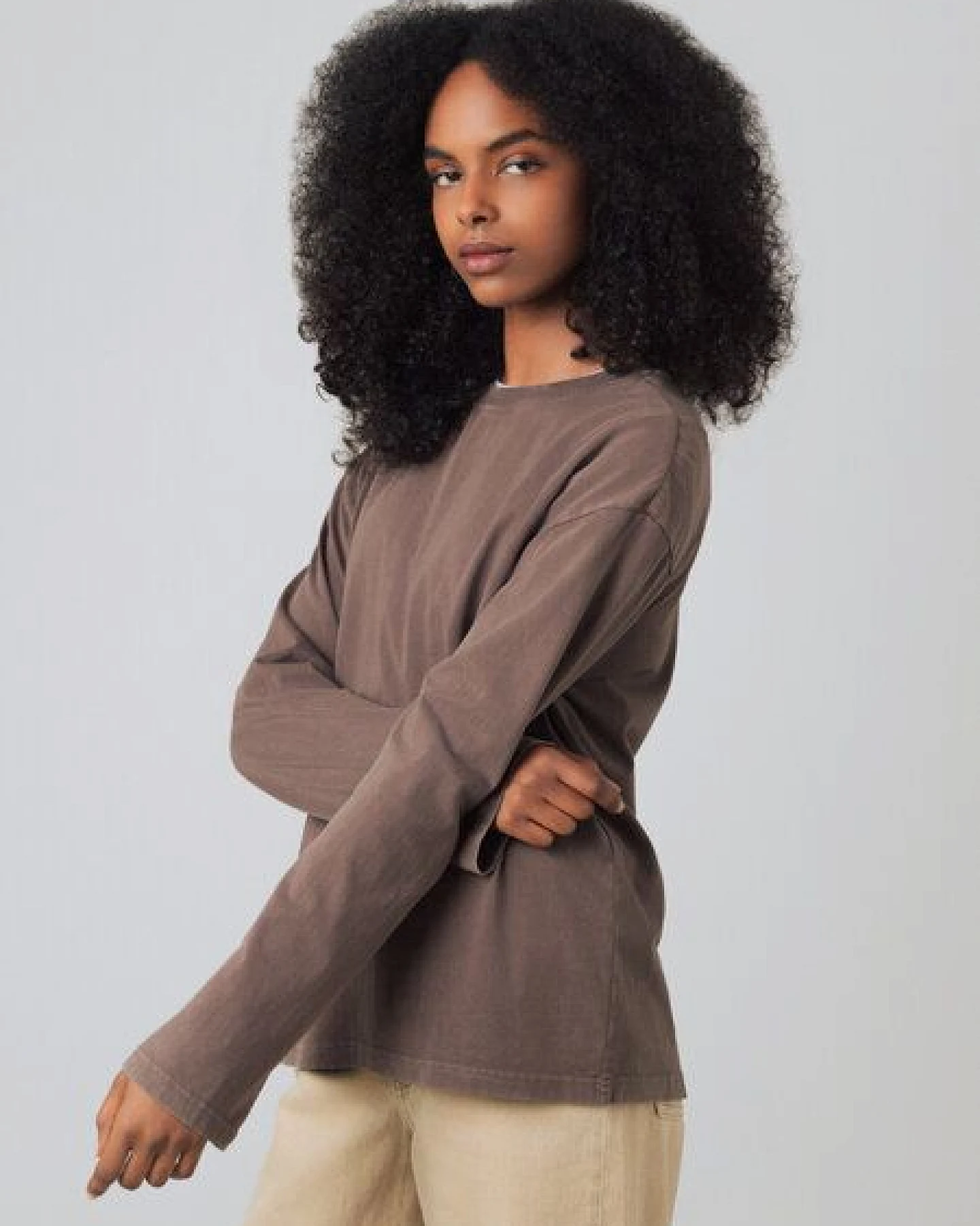 Honest Basics OG Langarmshirt aus Bio- und recycelter Baumwolle – Ansicht 3