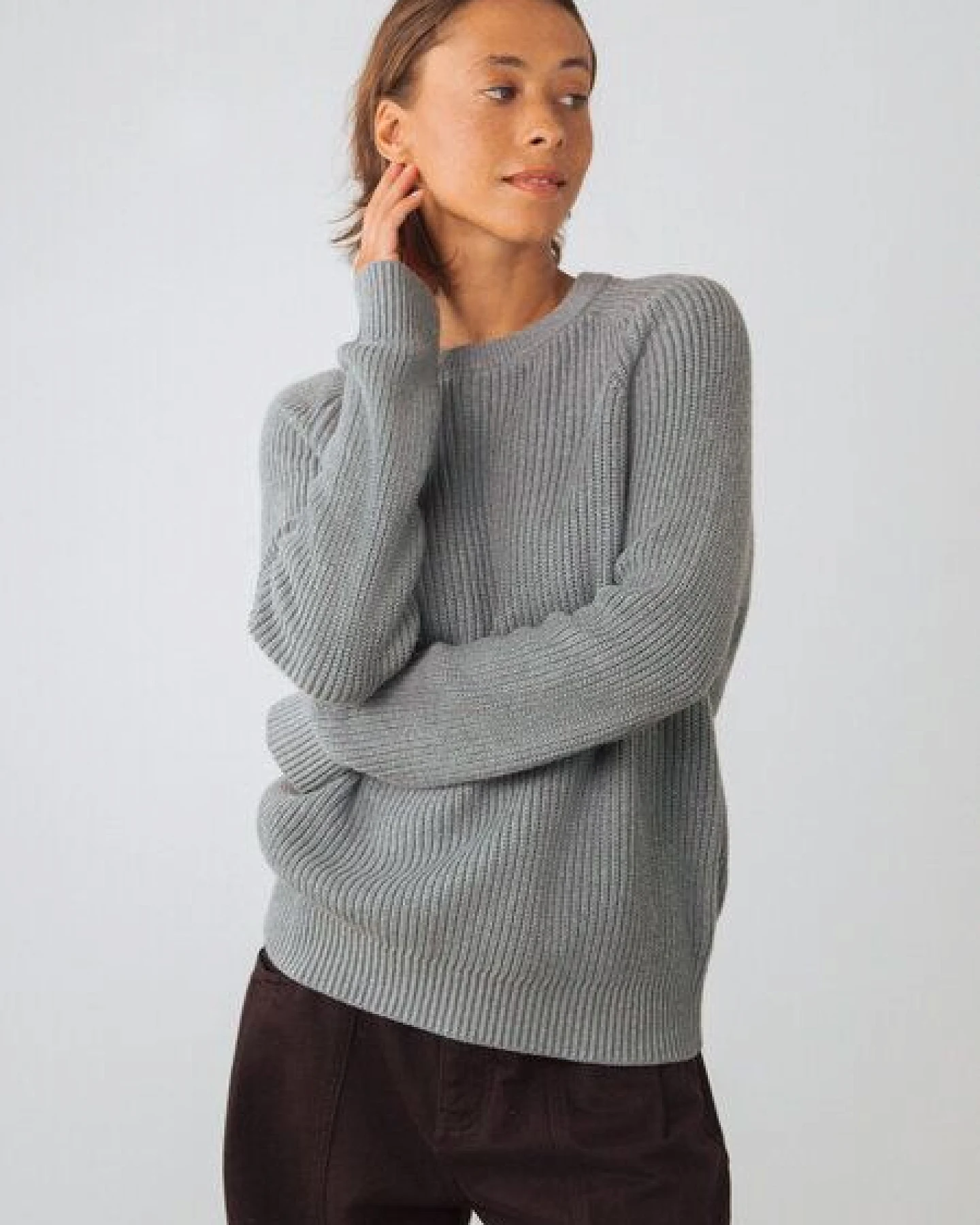 Honest Basics Damen Strickpullover aus 100% Bio-Baumwolle – Ansicht 3