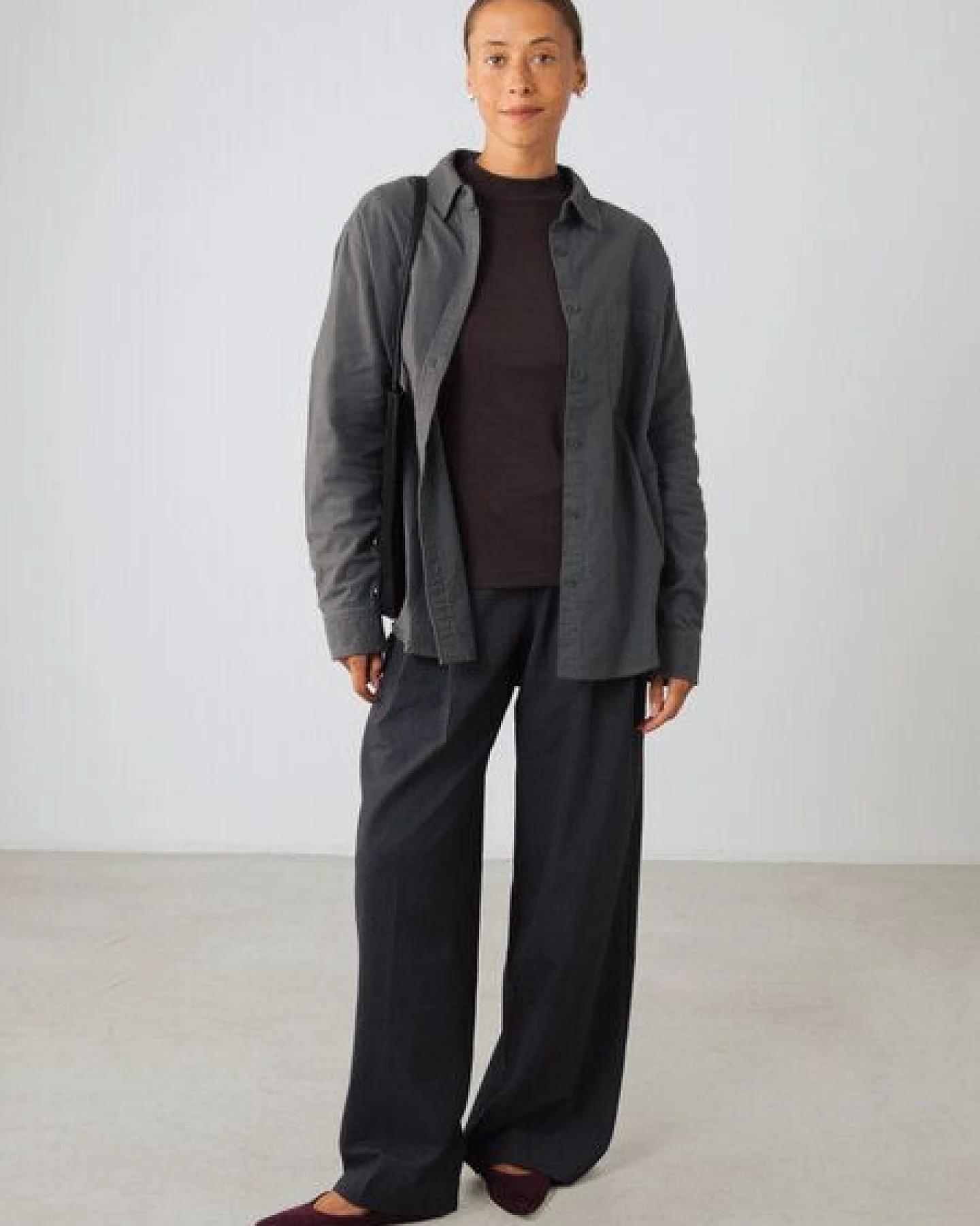 Honest Basics Damen Flanellhemd aus Bio-Baumwolle – Ansicht 2