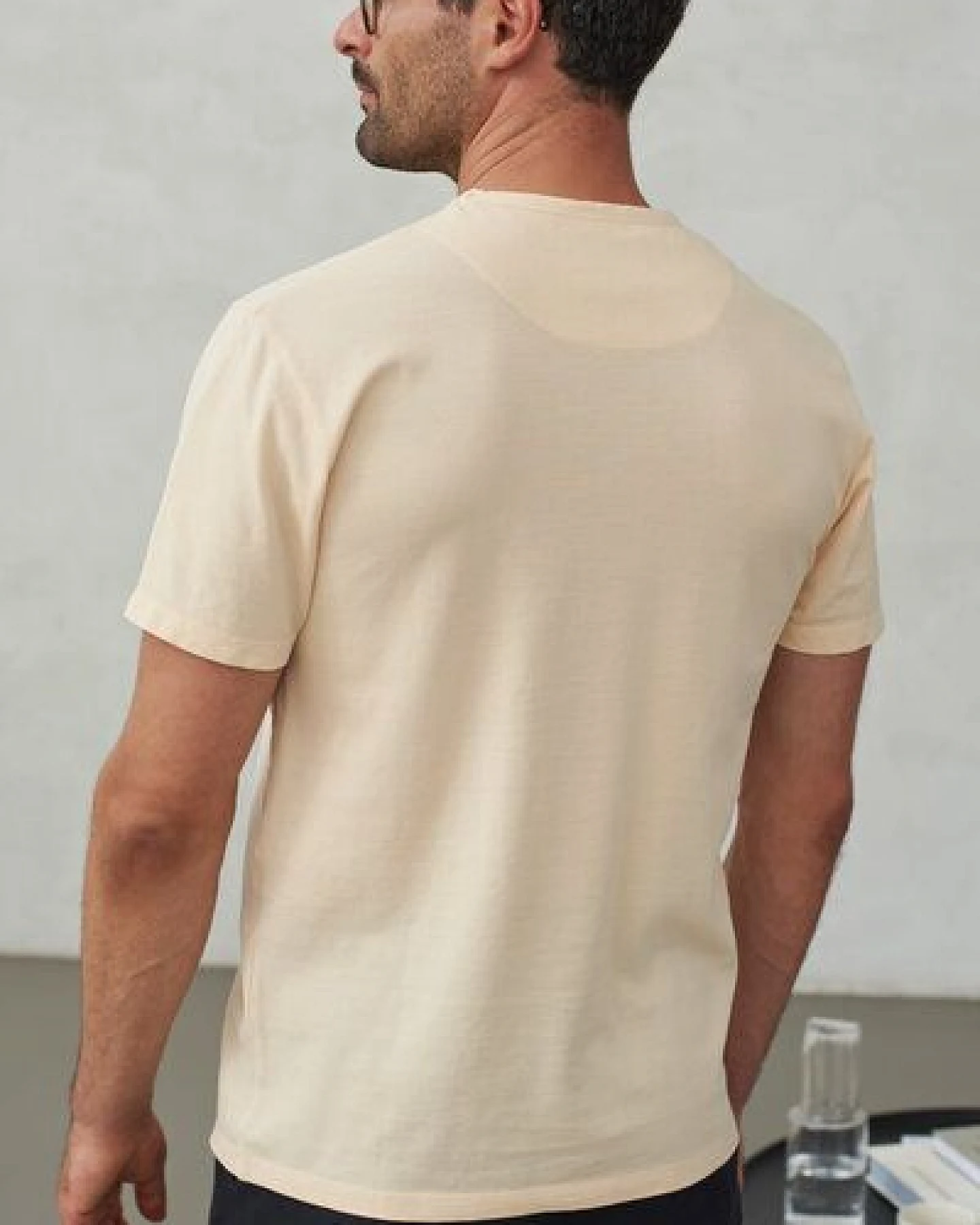 About Companions Basic T-Shirt LIRON aus Bio-Baumwollpiqué – Ansicht 3
