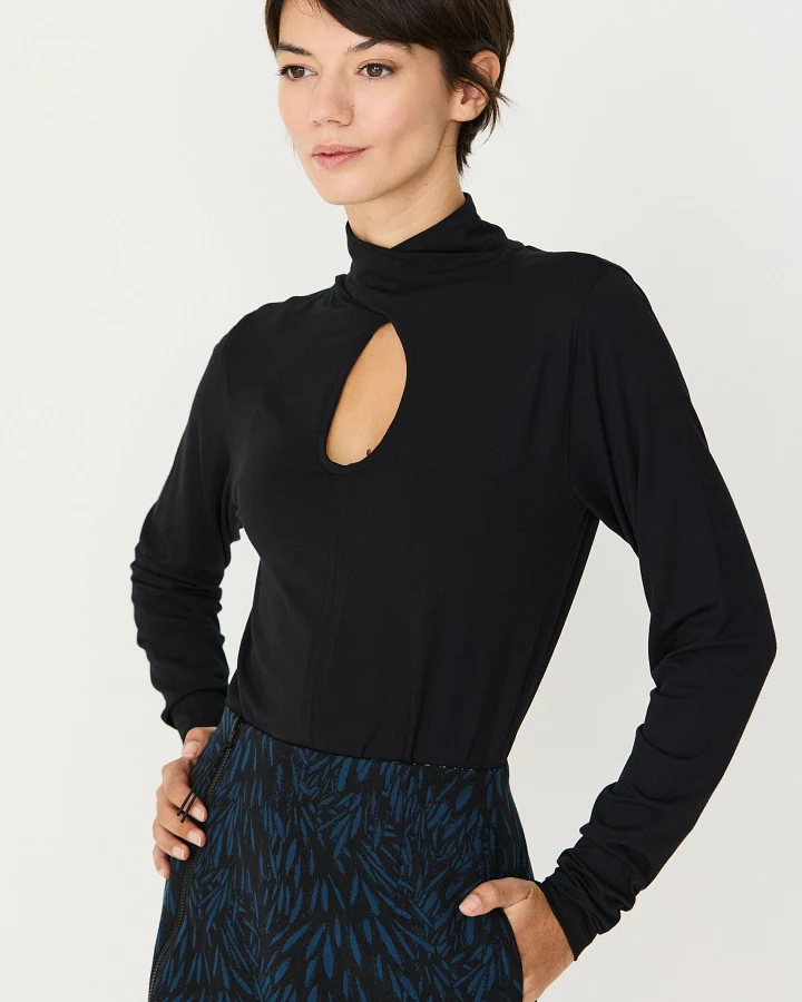 SKFK Damen vegan Top Zur-13 Schwarz