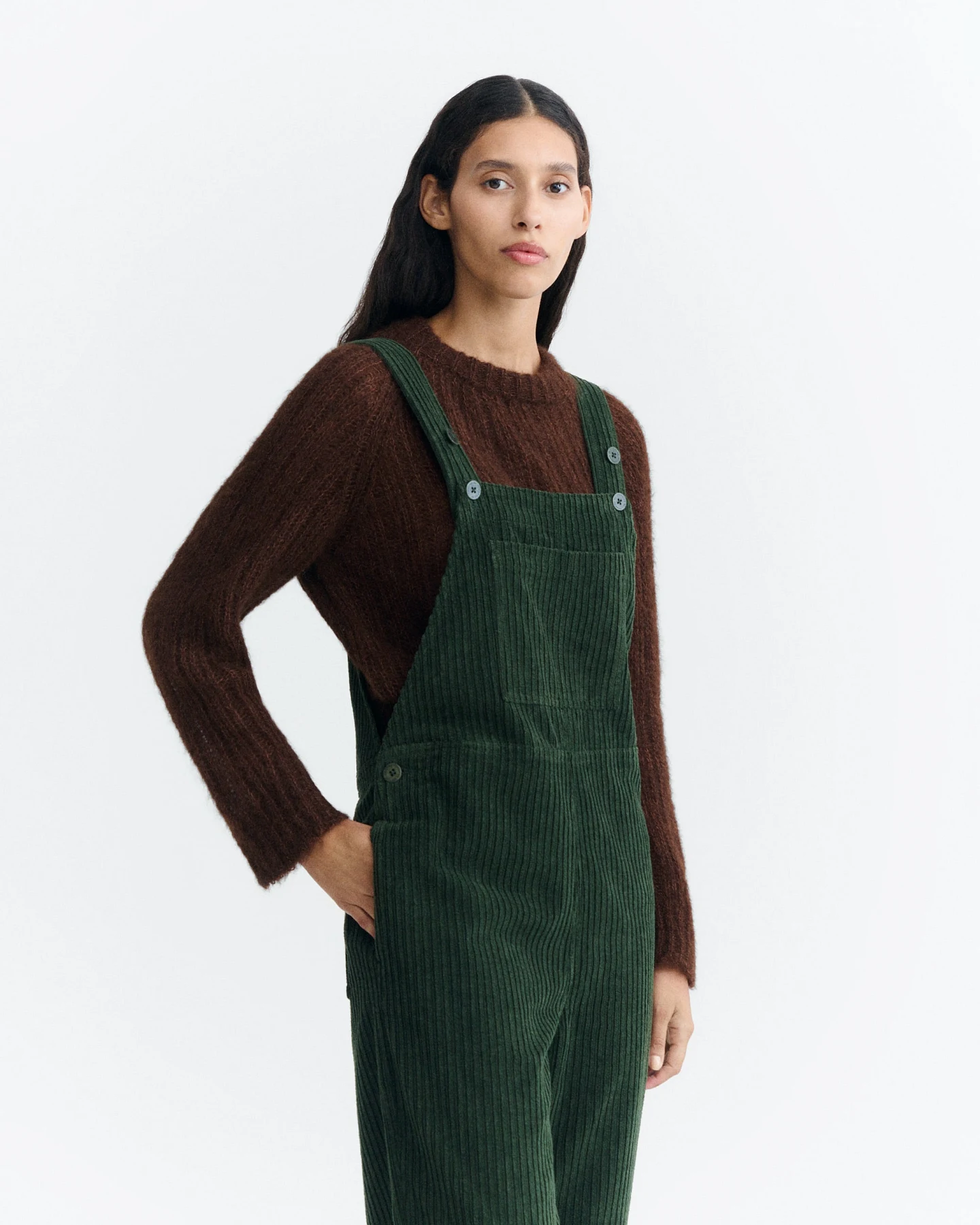 Thinking MU Damen vegan Jumpsuit Luz Flaschengrün – Ansicht 2