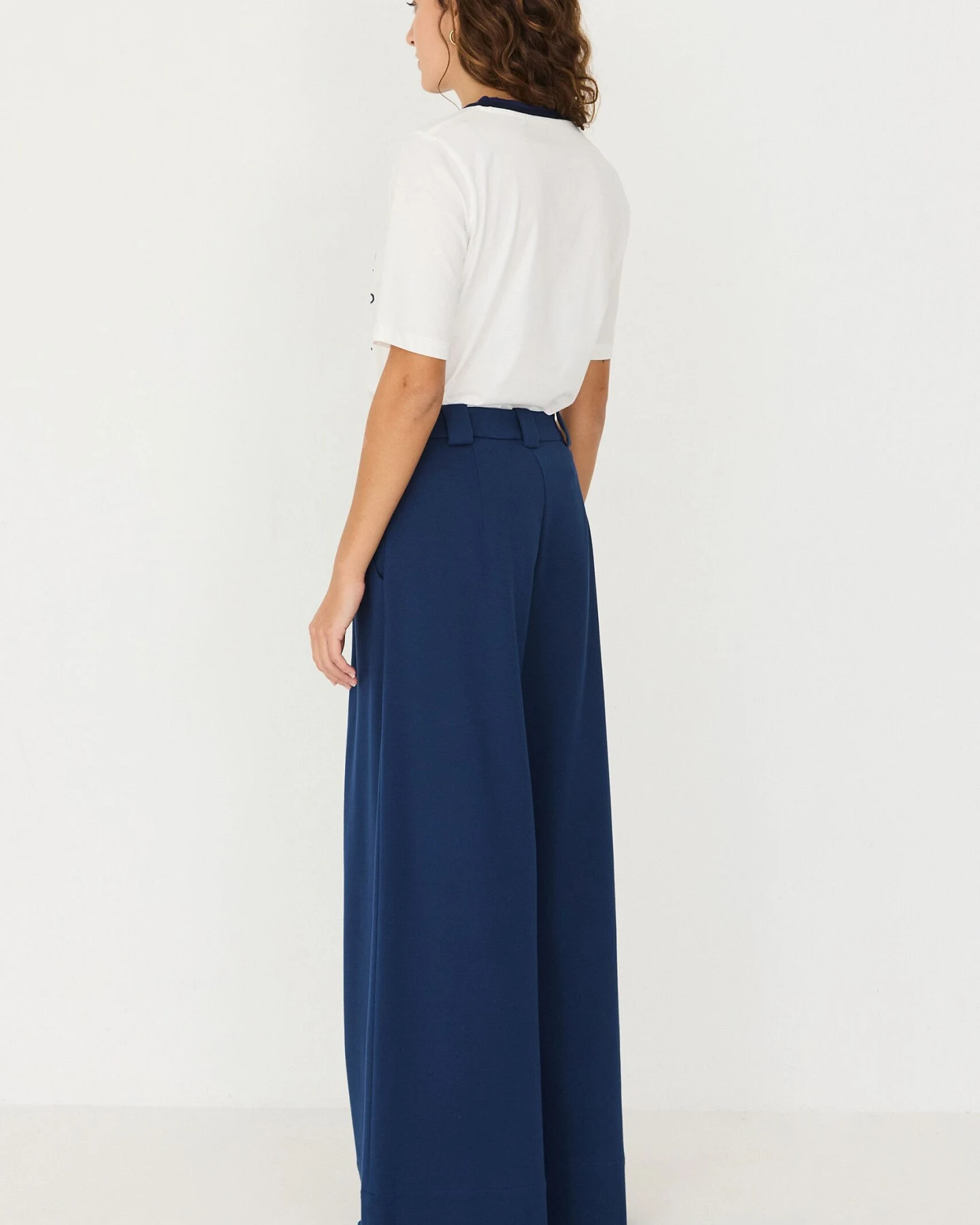 SKFK Damen vegan Palazzo-Hose Nia Blue – Ansicht 2