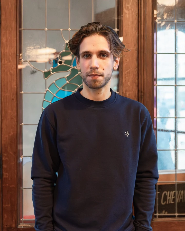 Lucid Collective Herren vegan Sweatshirt Just Blue