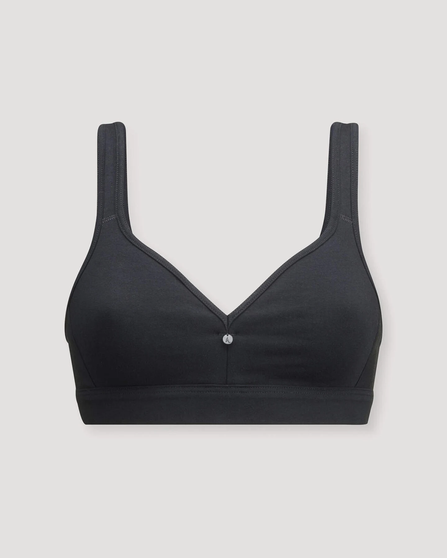 hessnatur Damen Comfort BH bügellos COTTON FEEL aus Bio-Baumwolle - schwarz - Größe 75C – Ansicht 3