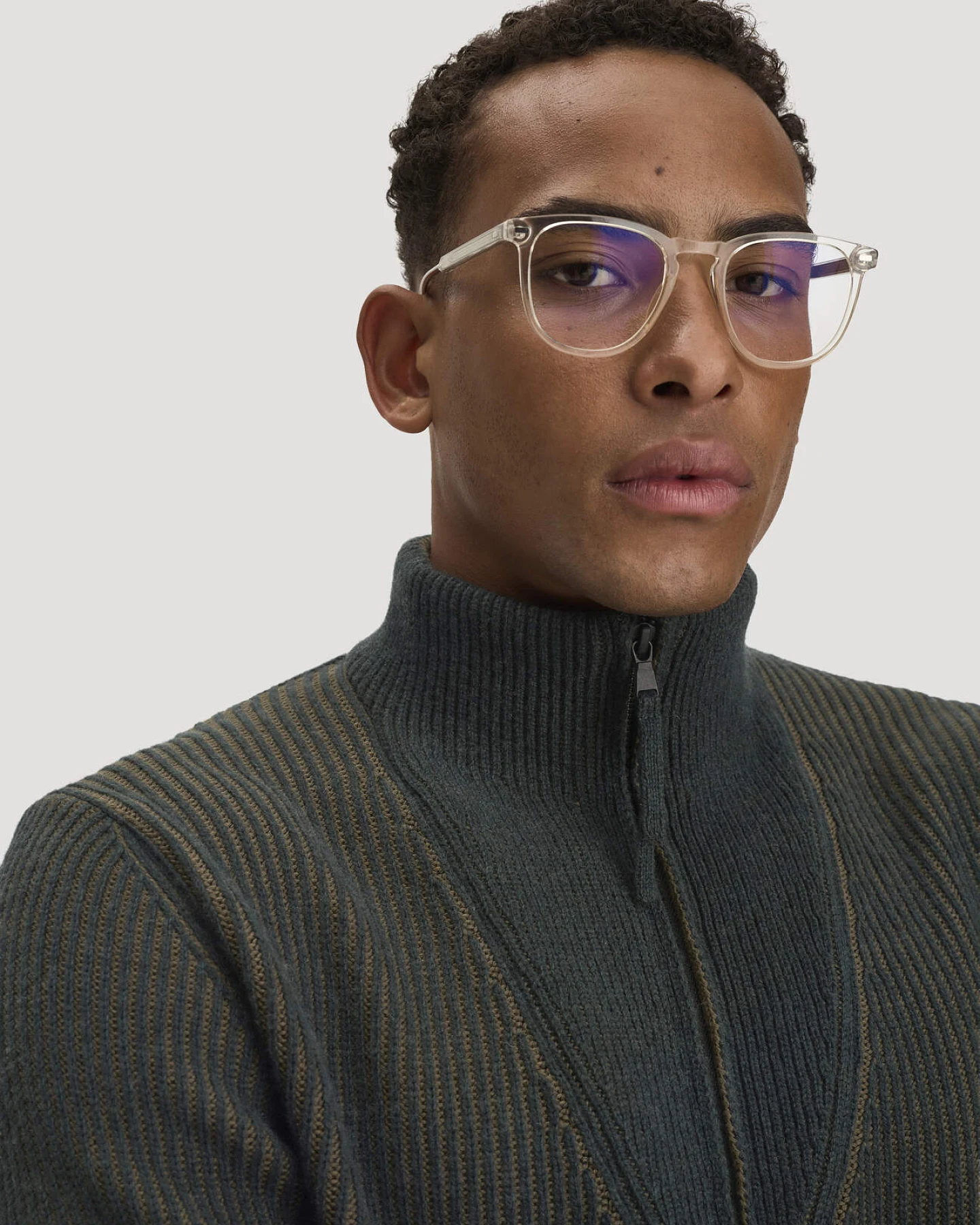 hessnatur Herren Double Knit Troyer Regular aus Bio-Baumwolle, Bio-Merinowolle und recycelter Wolle - grün - Größe XXL – Ansicht 4