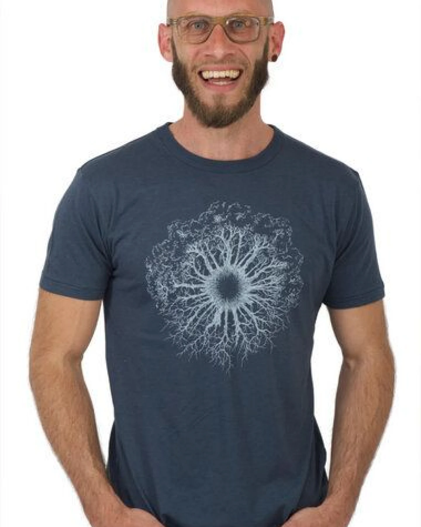 Life-Tree Fairwear Bambus Shirt Men Denim Blue WoodenIris – Ansicht 3