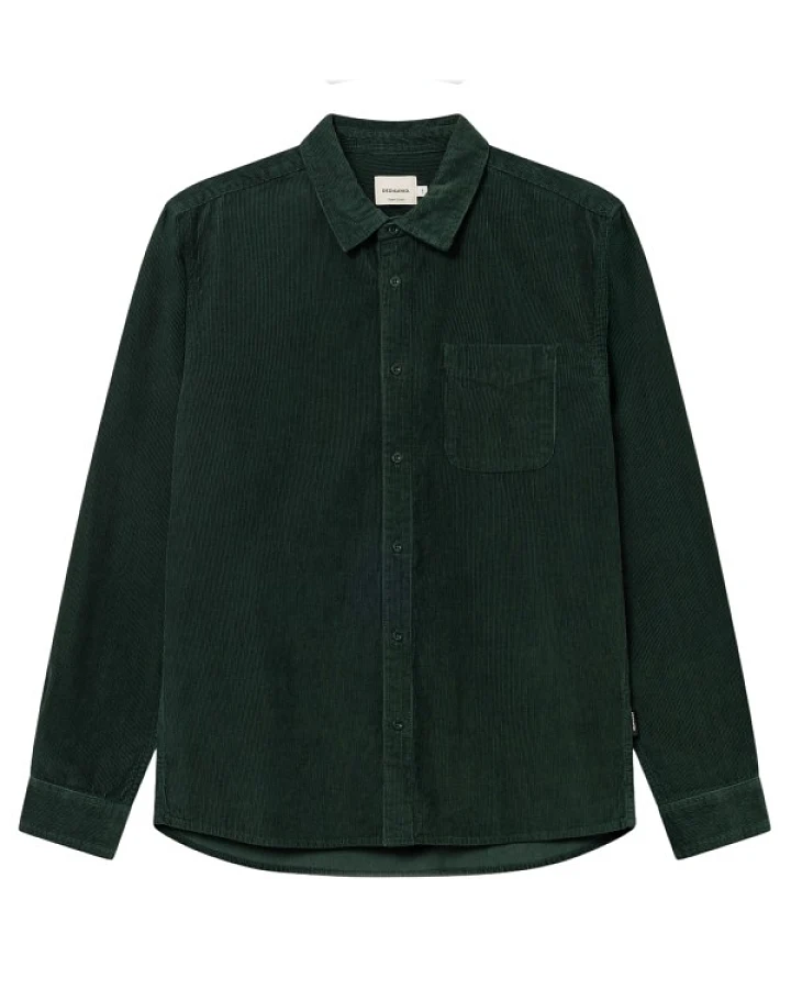 DEDICATED - Shirt Varberg Corduroy - Hemd Gr S schwarz