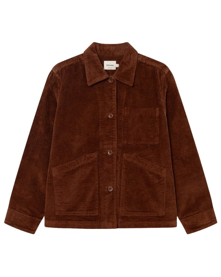 DEDICATED - Women's Jacket Stiby Corduroy - Hemd Gr XS braun/rot