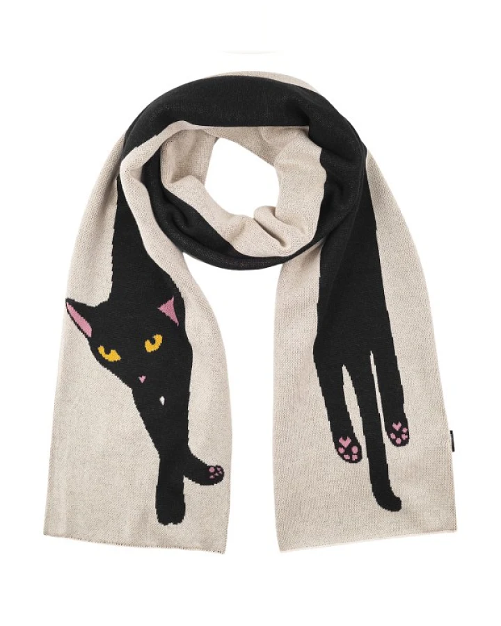 DEDICATED - Scarf Rossberga Long Cat - Schal Gr One Size beige