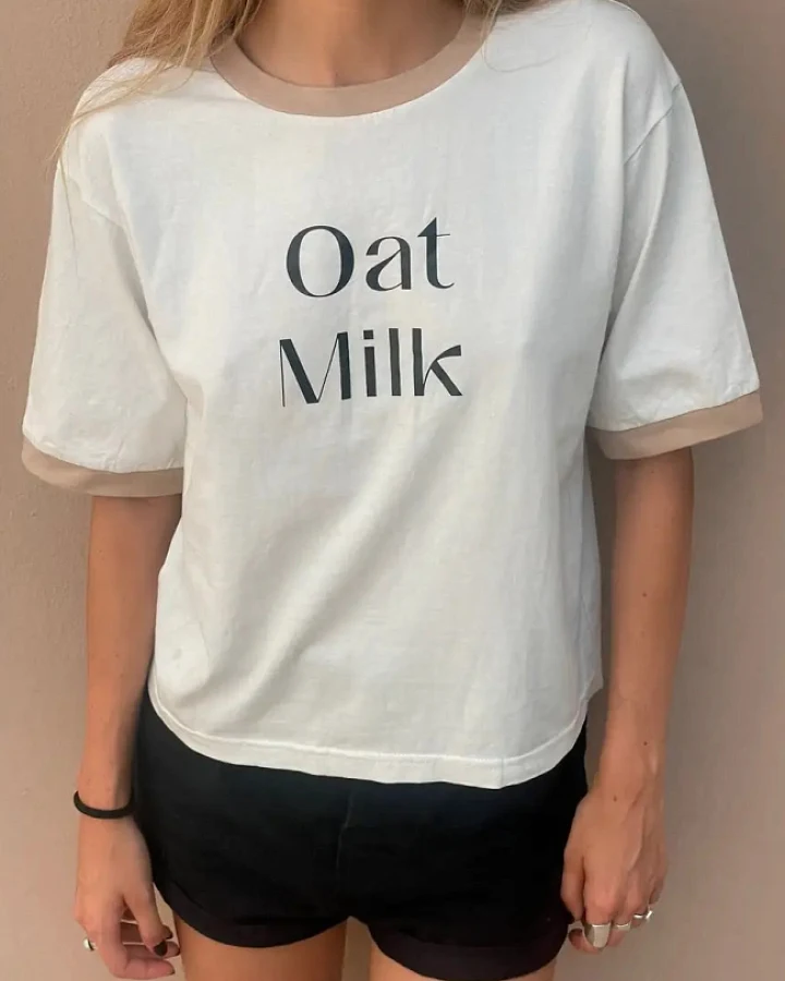 New Orchard Damen vegan T-Shirt Oat Milk Beige