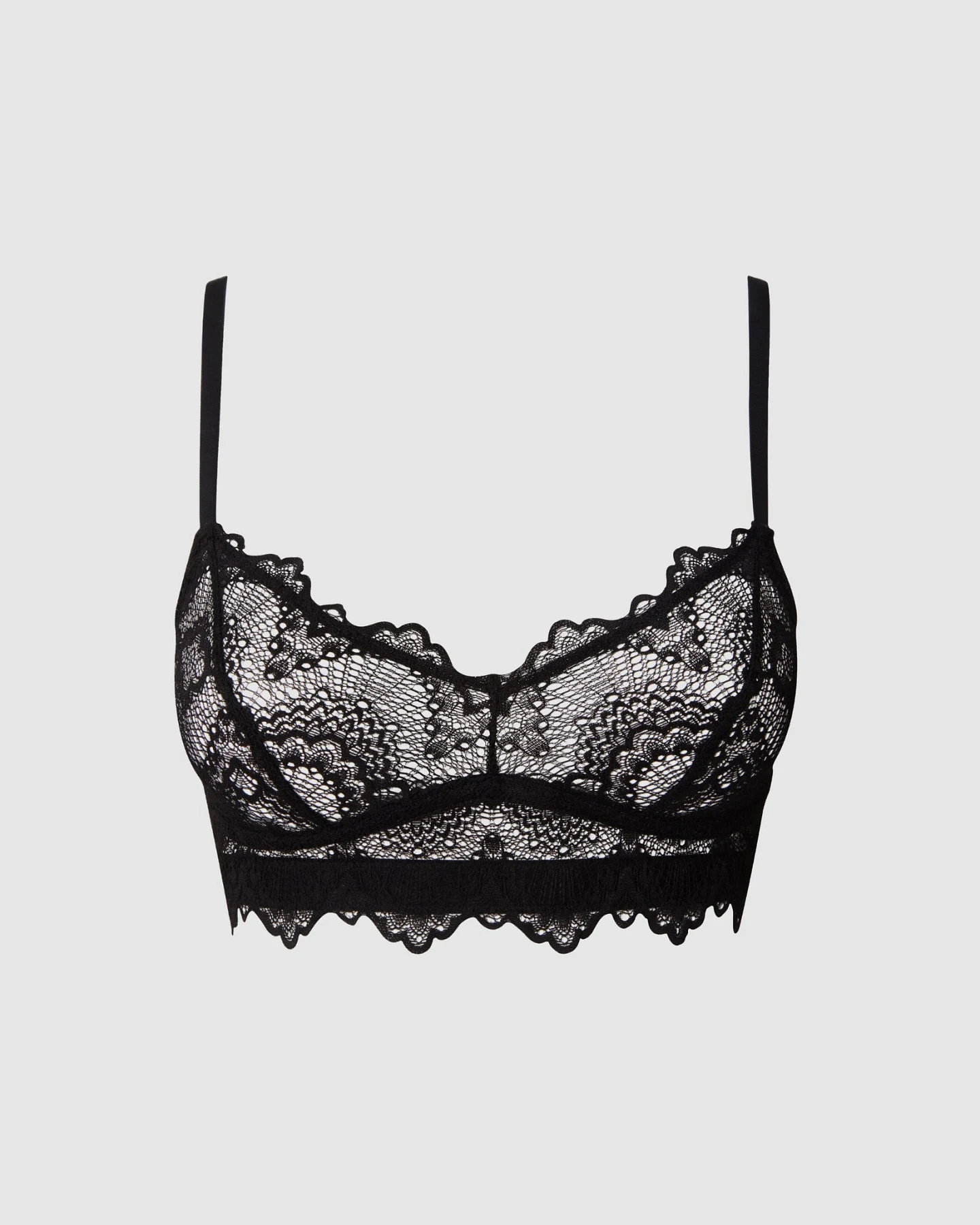 Understatement Damen vegan Bralette Balconette Spitze Schwarz – Ansicht 2