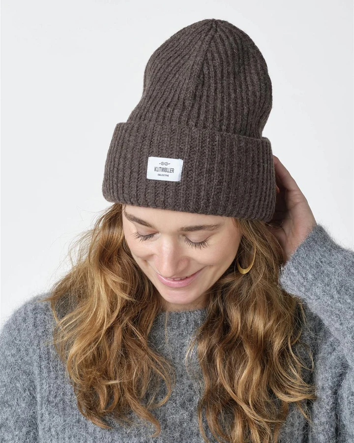 Wide Rib Beanie aus Merinowolle