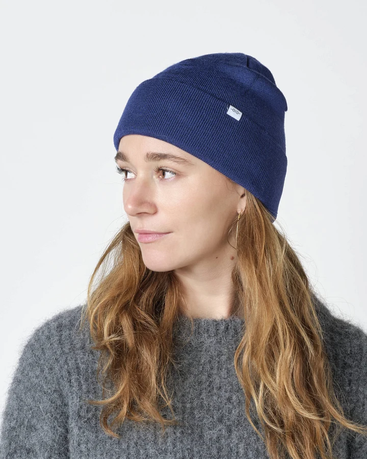 Fine Rib Beanie Merinowolle