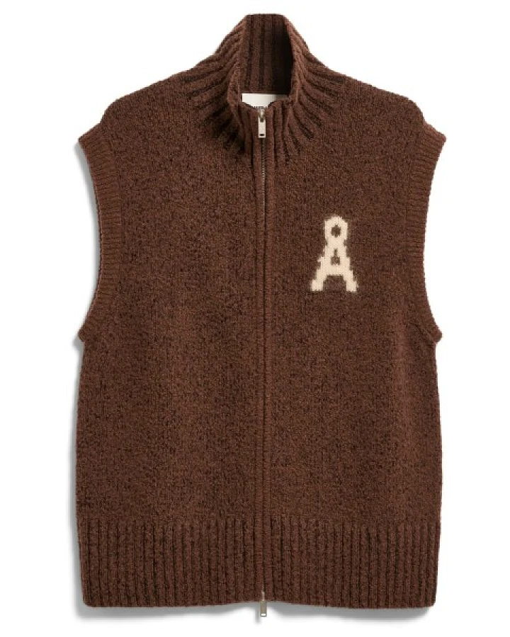 ARMEDANGELS - Women's Iconic Å Bouclé Knit Vest - Freizeitweste Gr S braun