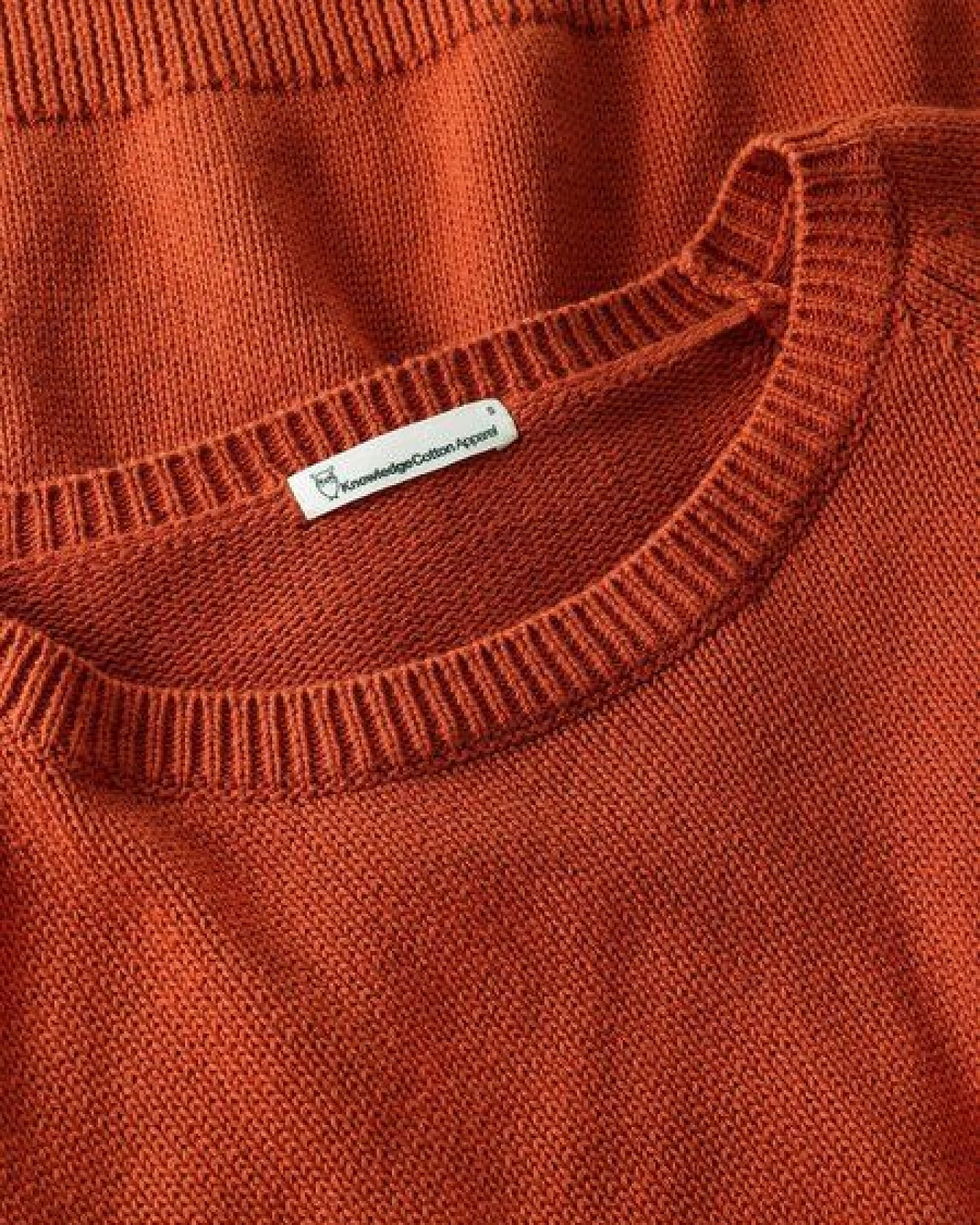 KnowledgeCotton Apparel Leichter Rundhals-Pullover aus Bio-Baumwolle – Ansicht 4