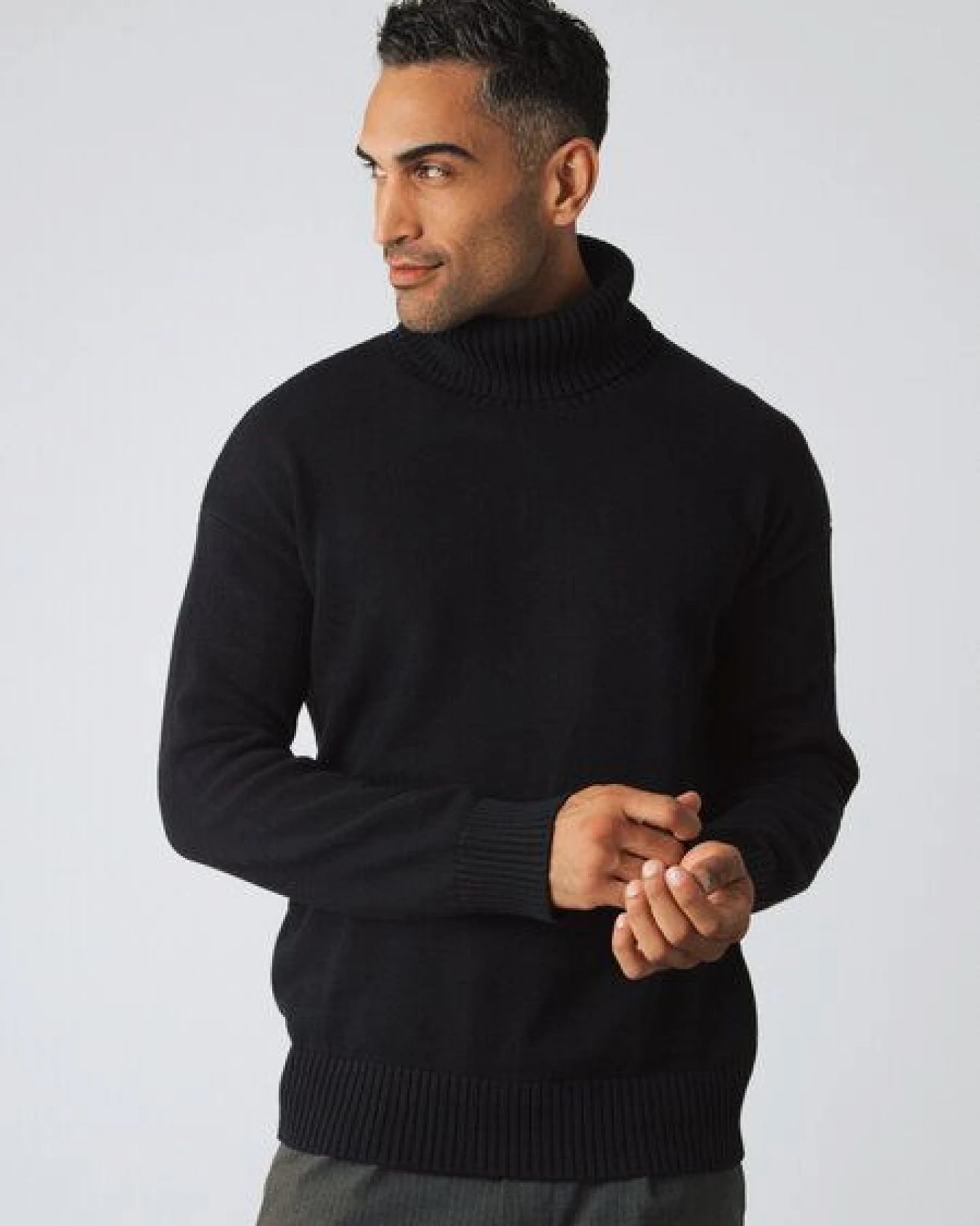 Honest Basics Herren Chunky Rollkragenpullover aus 100% Bio-Baumwolle – Ansicht 3