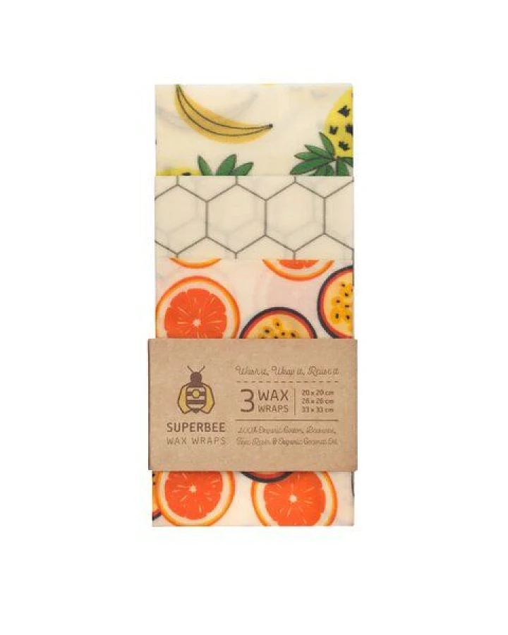 SuperBee Bienenwachstücher Suprise-Set / Überraschungsdesign - die Alternative zu Plastik