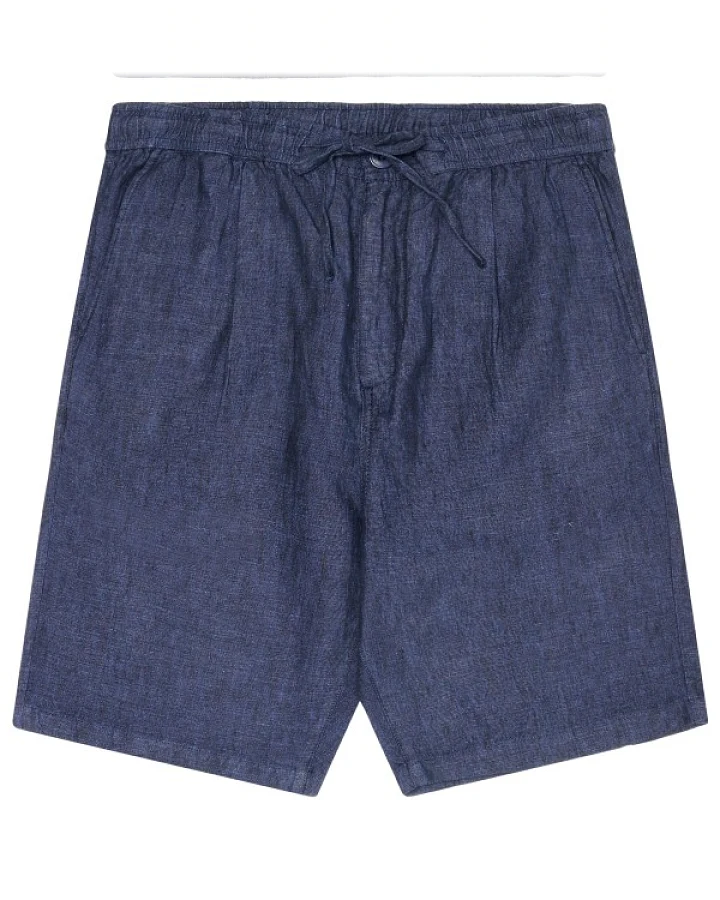 KnowledgeCotton Apparel - Fig Loose Linen Shorts - Shorts Gr M blau
