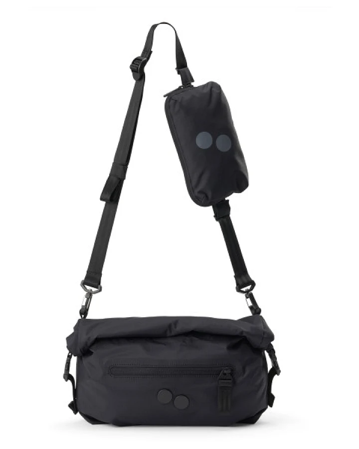 pinqponq - Aksel Solid 2+5 - Umhängetasche Gr 2 + 5 l grau/schwarz