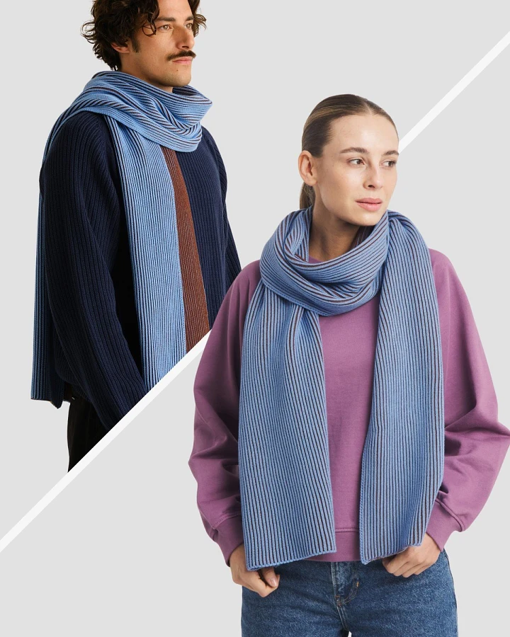 Schal Norrfors Brioche Blau