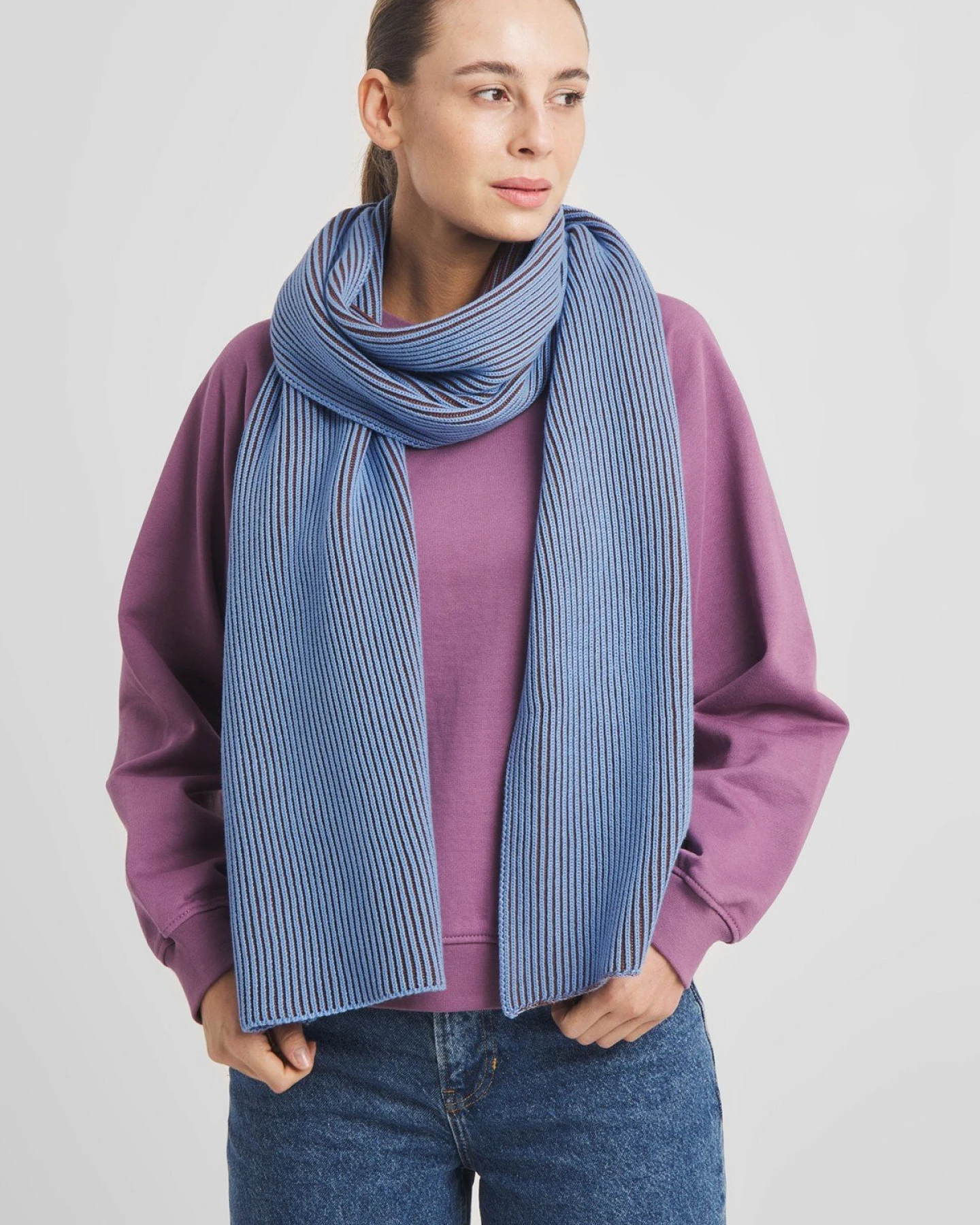 Schal Norrfors Brioche Blau – Ansicht 2