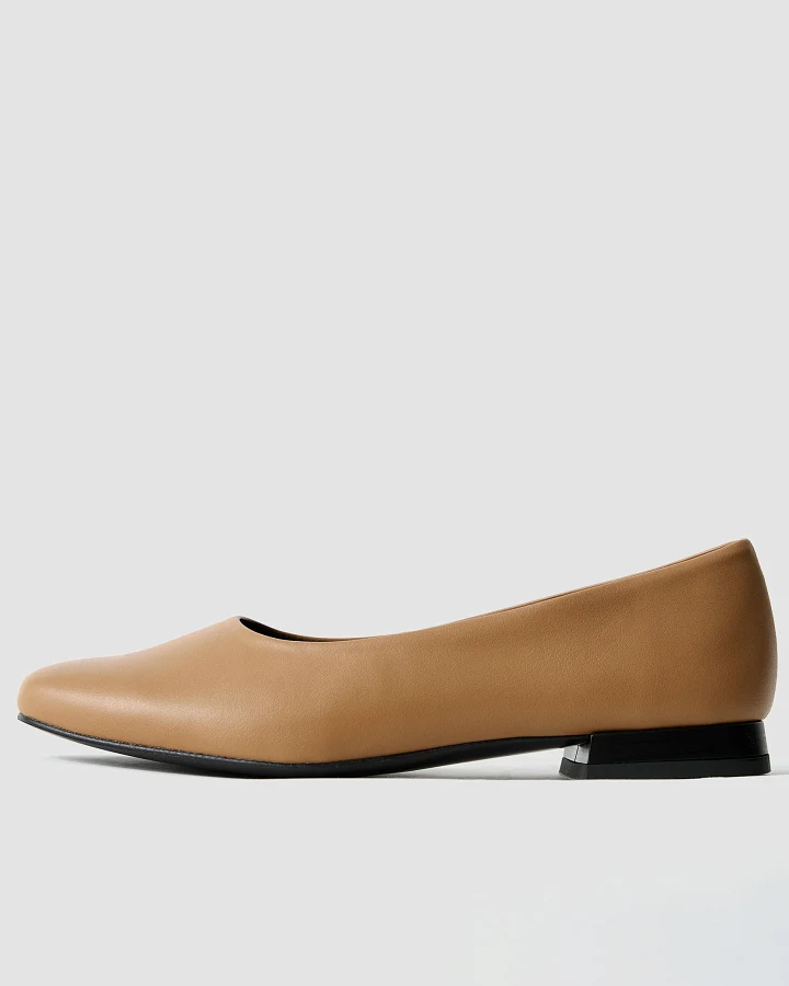 BOHEMA Damen vegan Pumps Carmel Diana Square Toe Beige