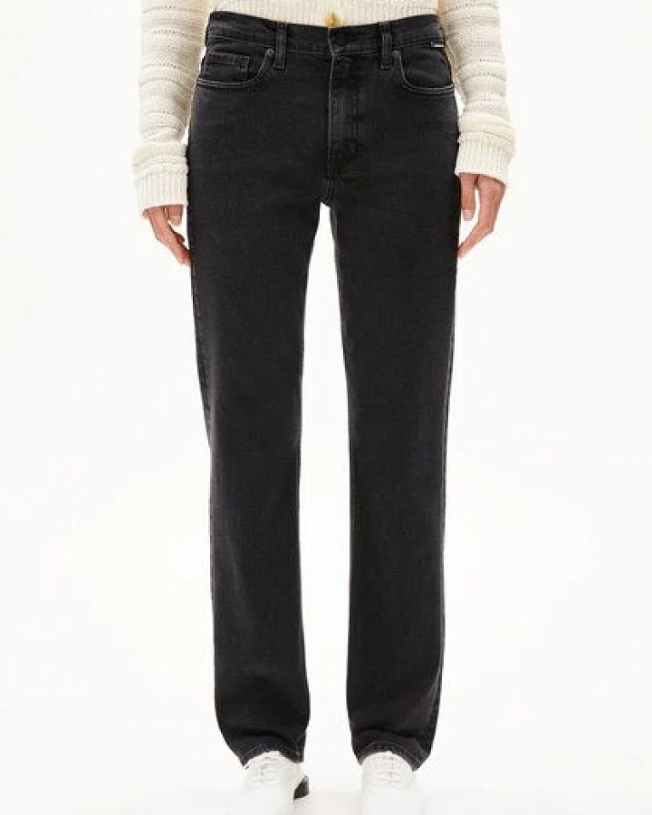ARMEDANGELS CARENAA Damen Straight Jeans recycelter Baumwoll Mix Comfort Stretch