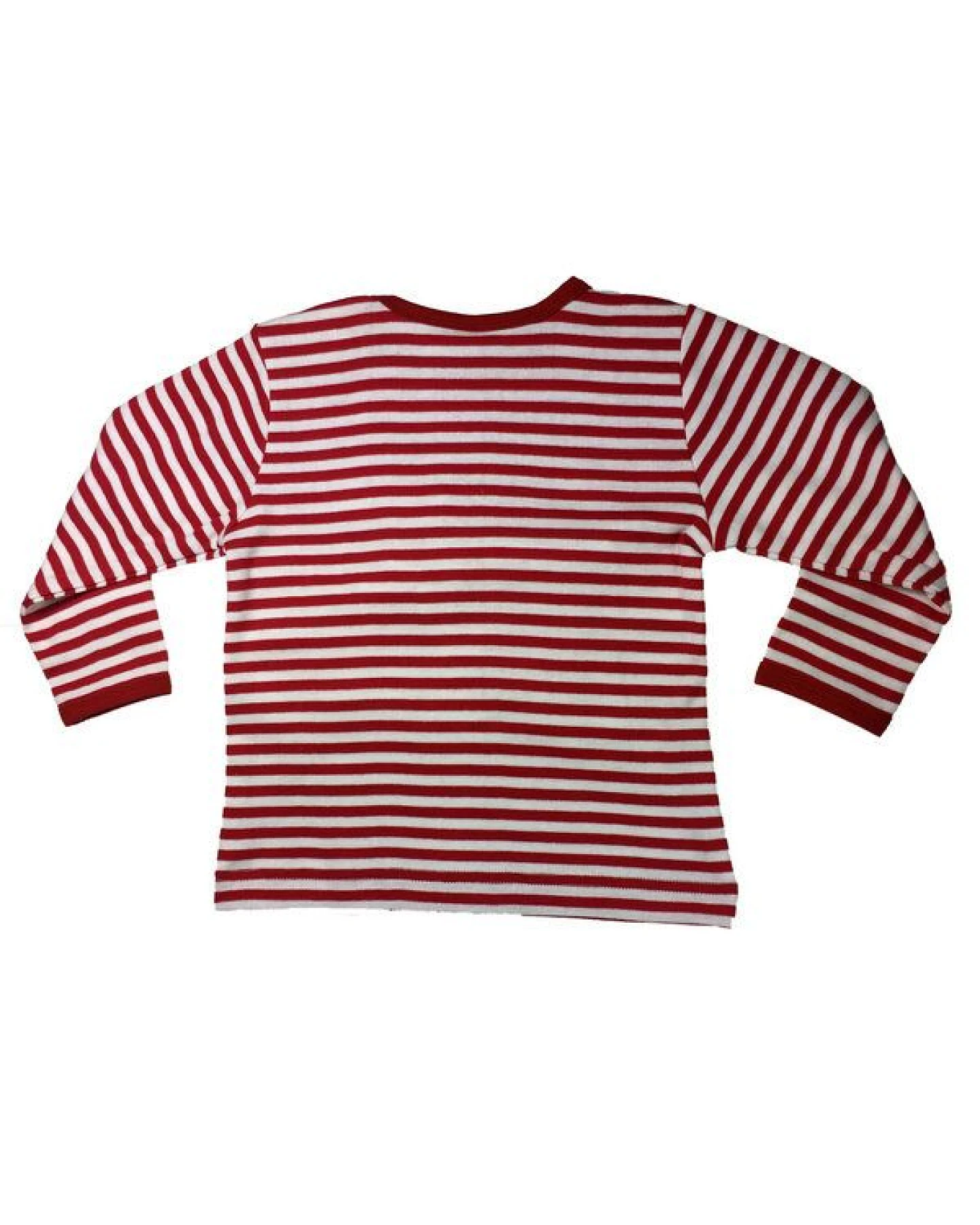 Pat und Patty Bio Kinder-Langarmshirt „Ziege“, rot/weiß gestreift – Bio-Baumwolle (kbA) – Ansicht 4